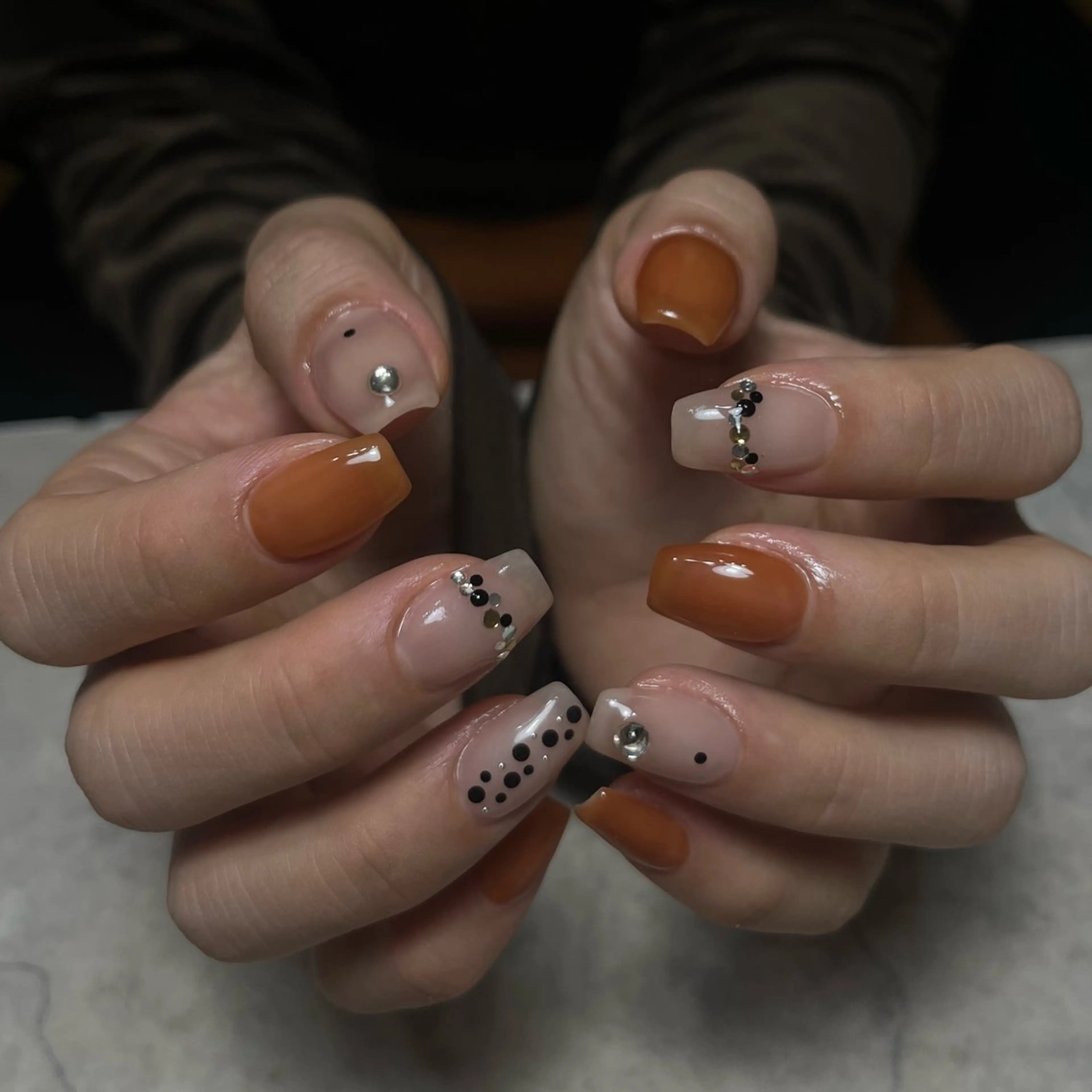 ネイル グリーン 持ち込み ハンドネイル nail salon O (en)所属・vegh. nail／阿波座のネイルデザイン