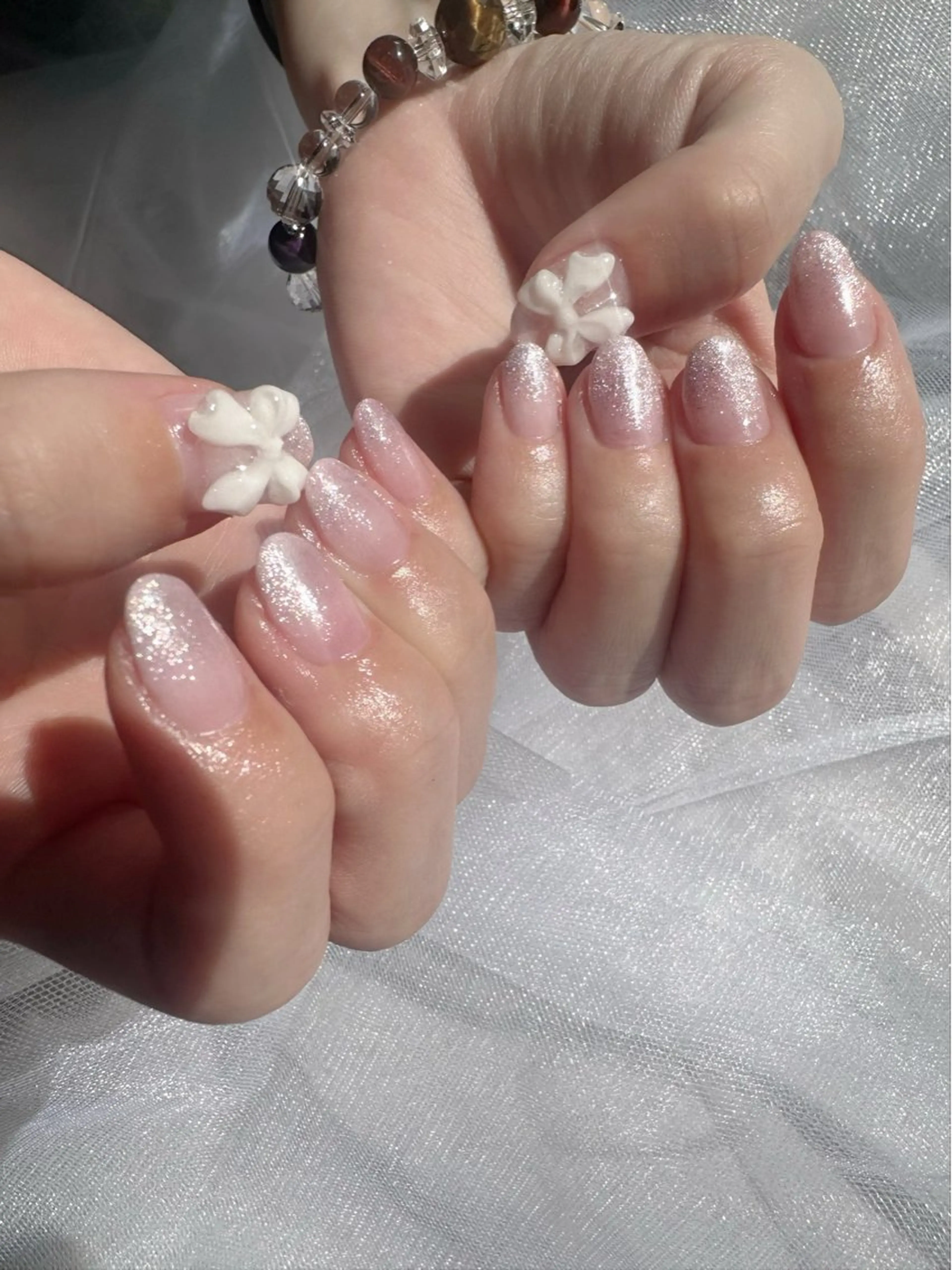 ネイル クリアネイル グラデーション 氷ネイル・うるうるネイル キラキラネイル 韓国ネイル 🪞KAPE NAIL 🪞のネイルデザイン