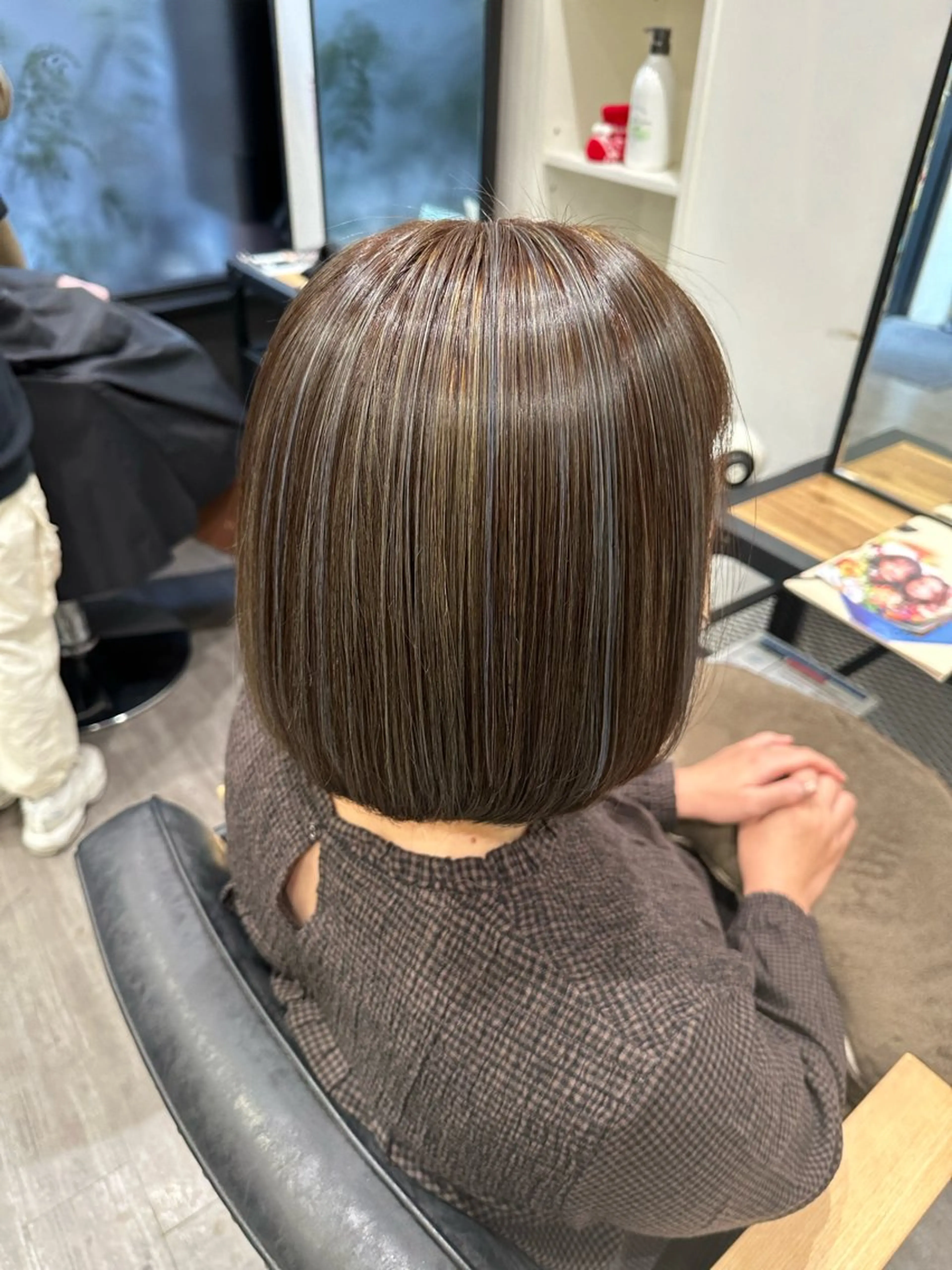 ミディアム カラー ハイライトカラー ハイライト カット ヘアカラー トリートメント 艶髪レイヤー上田 紗也🇰🇷💗のヘアスタイル