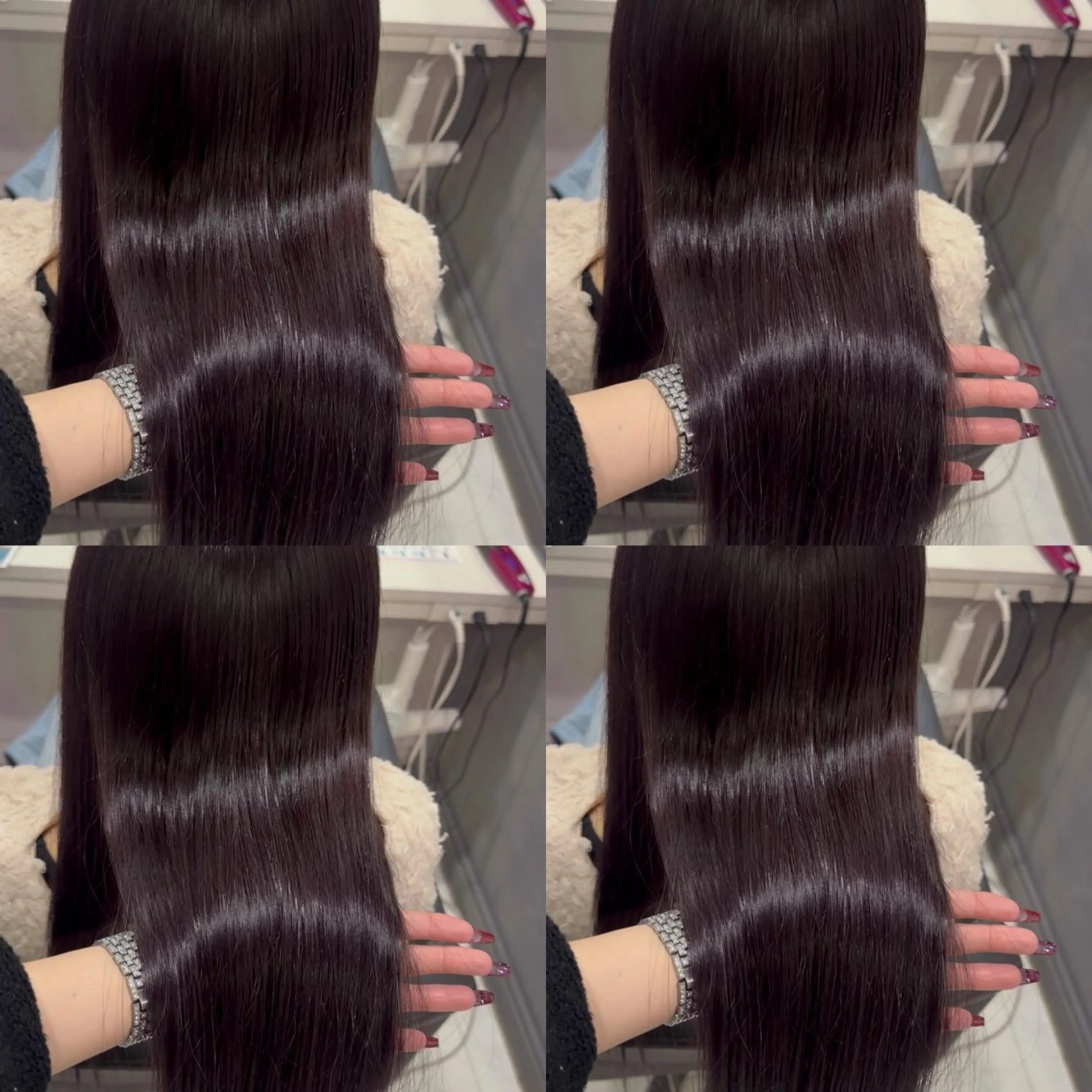 ワンカラー+💜Aujua7stepトリートメント💜+超音波アイロン✨️【艶髪/透明感/秋葉原】の写真