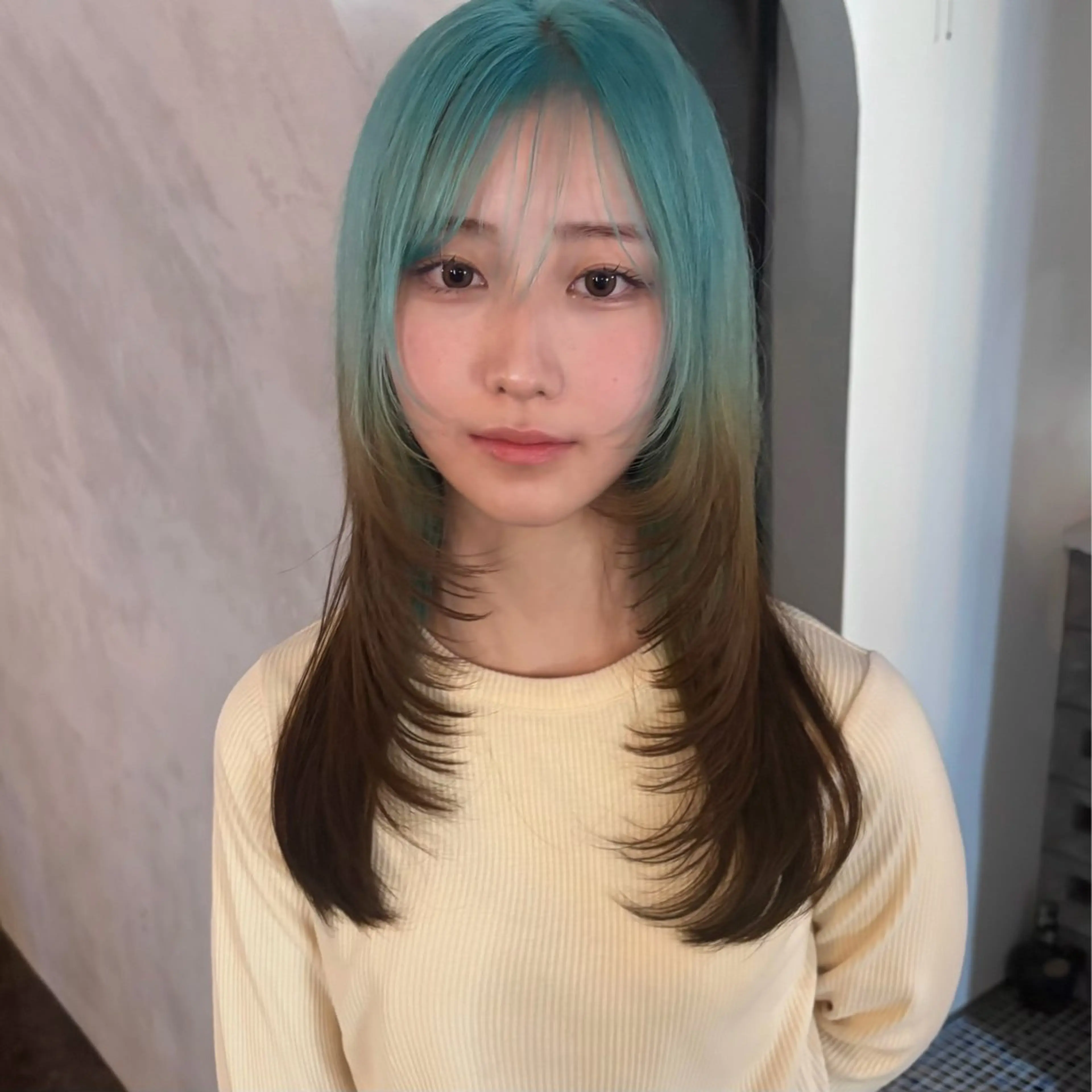 セミロング カラー ORGN.所属・りね🪐名古屋 /レイヤーカットのヘアスタイル