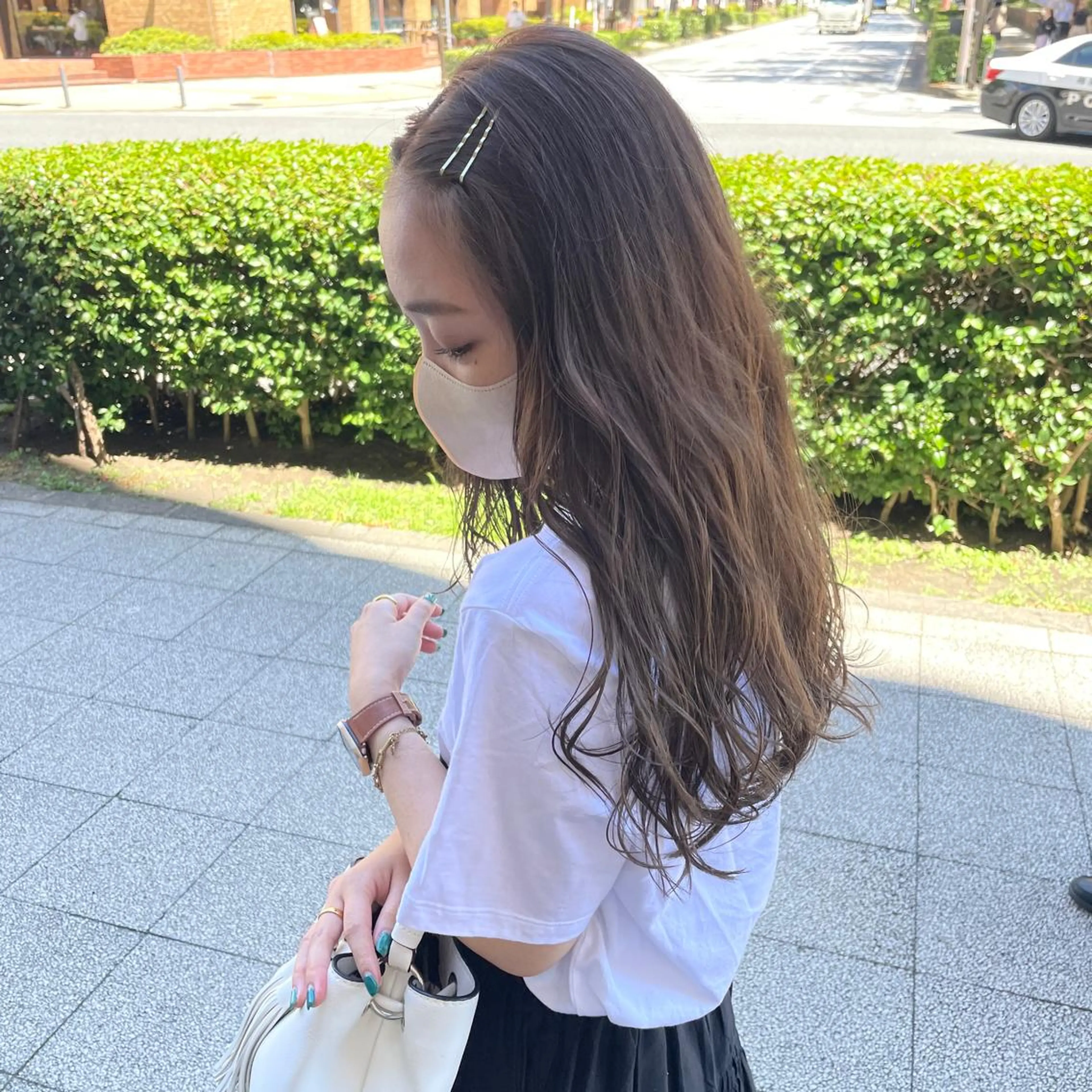 ロング カラー パーマ ヘアアレンジ メンズ キッズ ネイル マツエク・マツパ アイブロウ casane所属・暖色・前髪カット 🎗️佐藤ゆみこのヘアスタイル