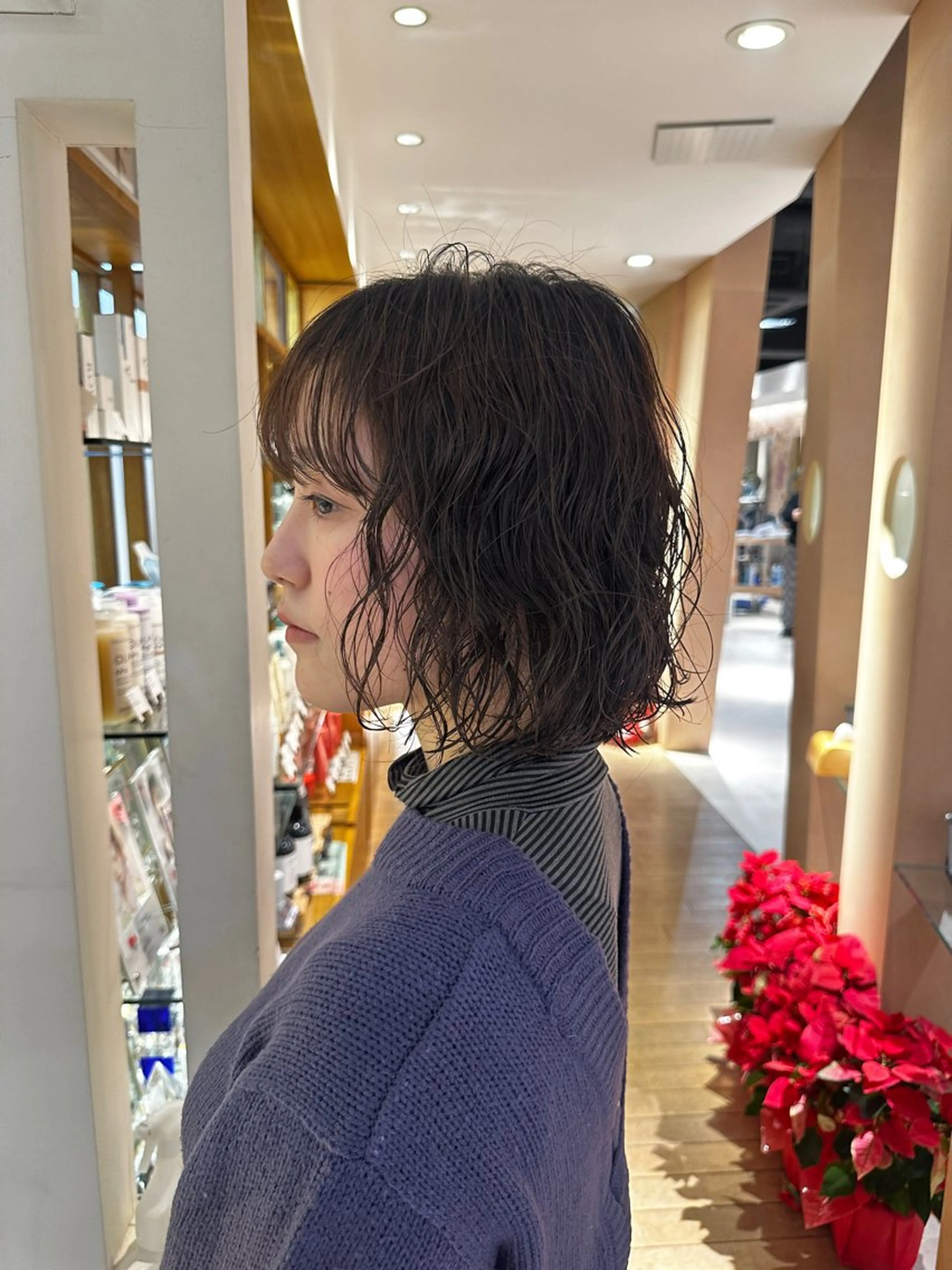 ミディアム 青木龍樹/パーマモデ ル/似合わせパーマのヘアスタイル