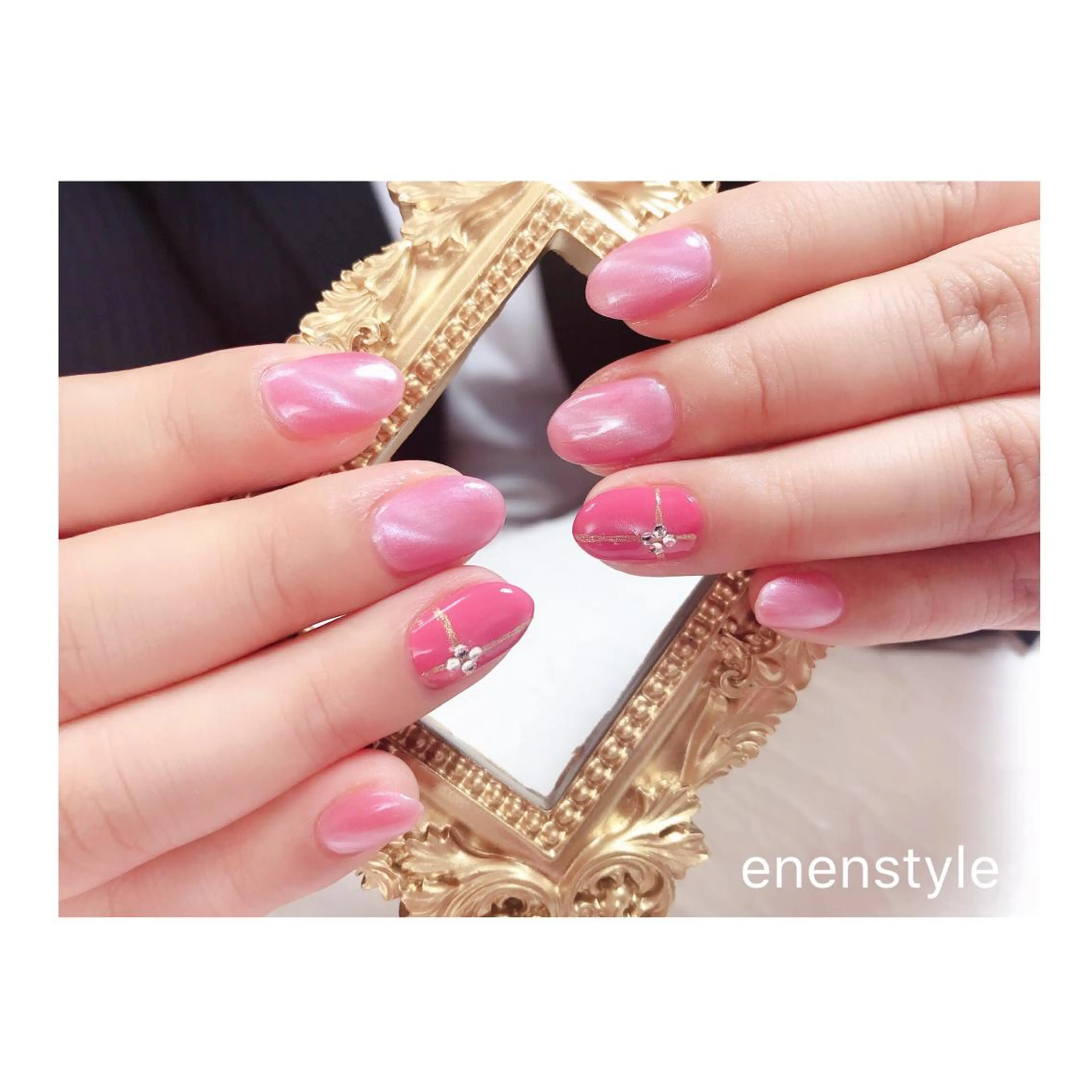 ショート ネイル ジェルネイル ニュアンスネイル オフィスネイル ワンカラーネイル ピンク ハンドネイル 👑enen style👑のネイルデザイン