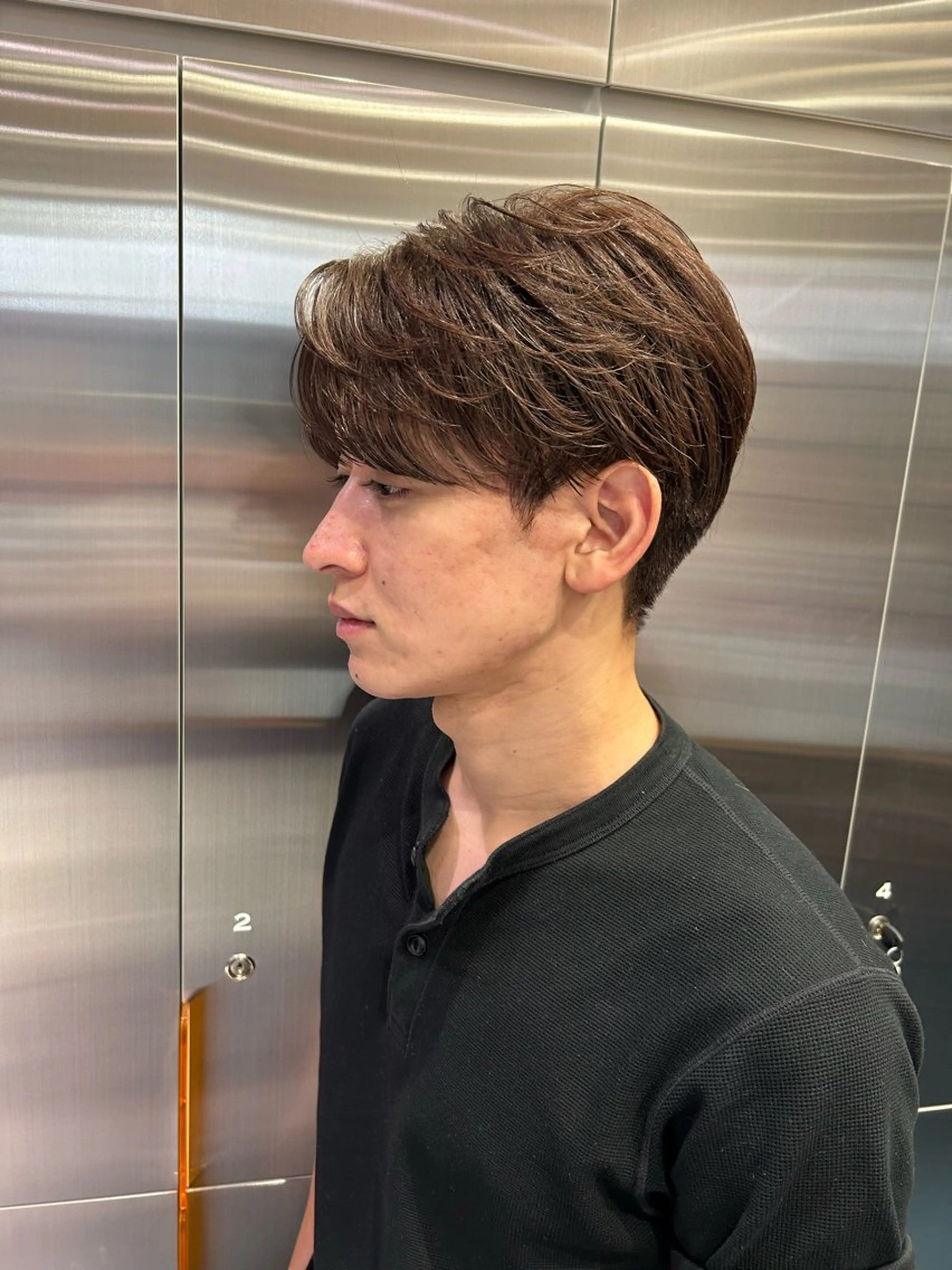 カラー メンズ ヘアカラー ミルクティーベージュ /sara💛のヘアスタイル