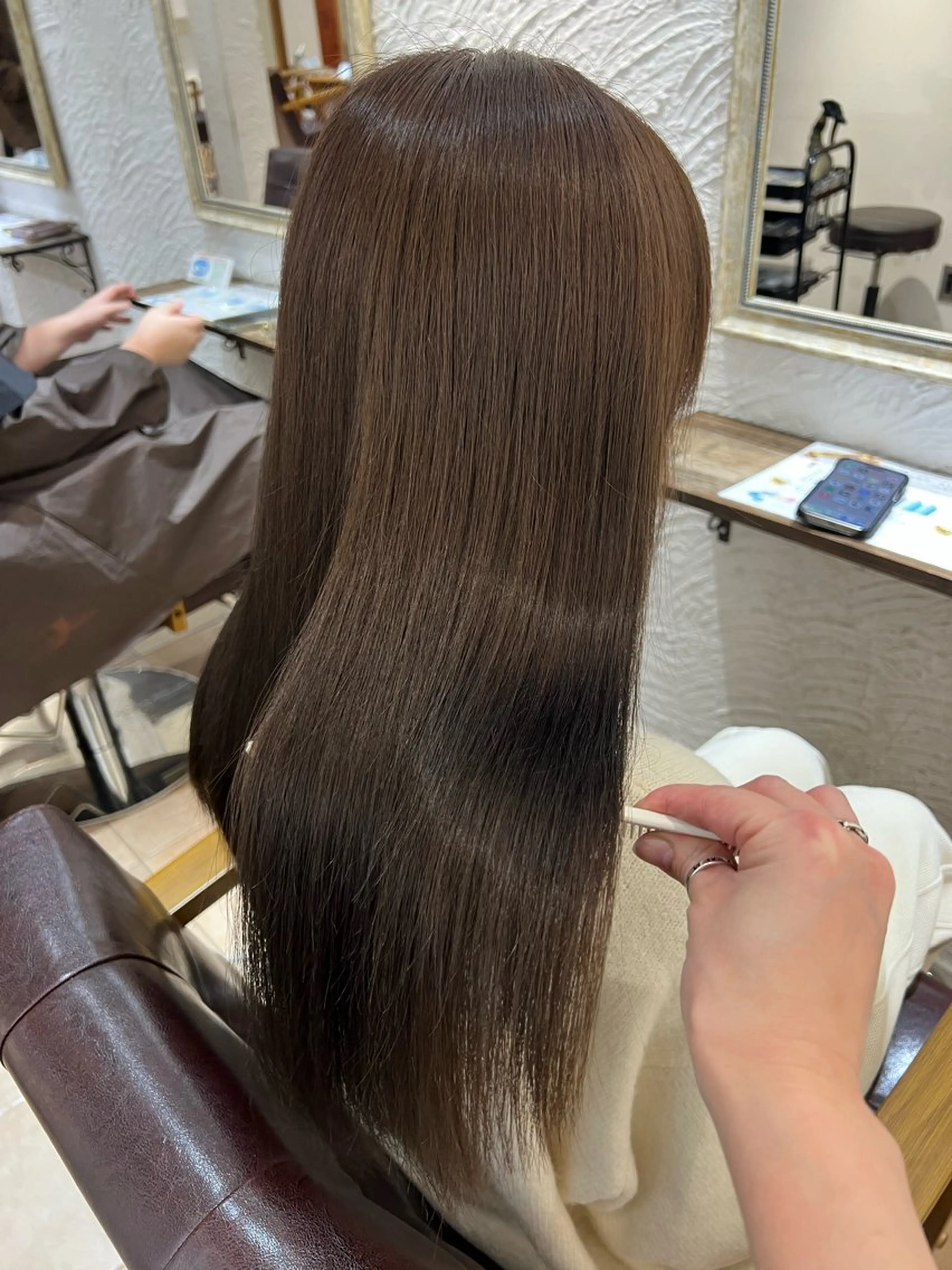 セミロング カラー 🥀韓国ヘア🥀 宮津真菜のヘアスタイル