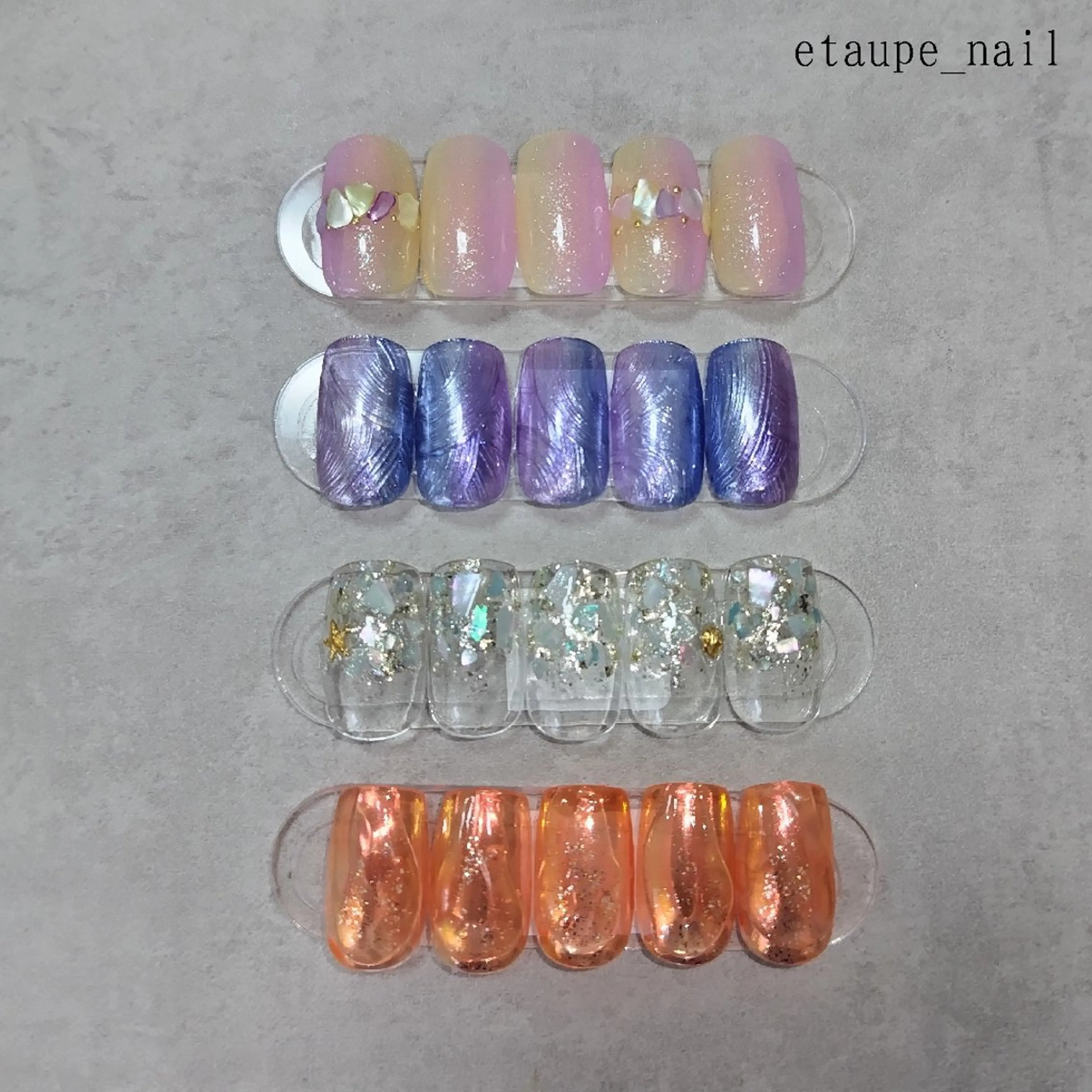 ネイル ジェルネイル グリーン マグネットネイル ニュアンスネイル ハンドネイル etaupe nail所属・向原自宅サロン ★エトープネイルのネイルデザイン