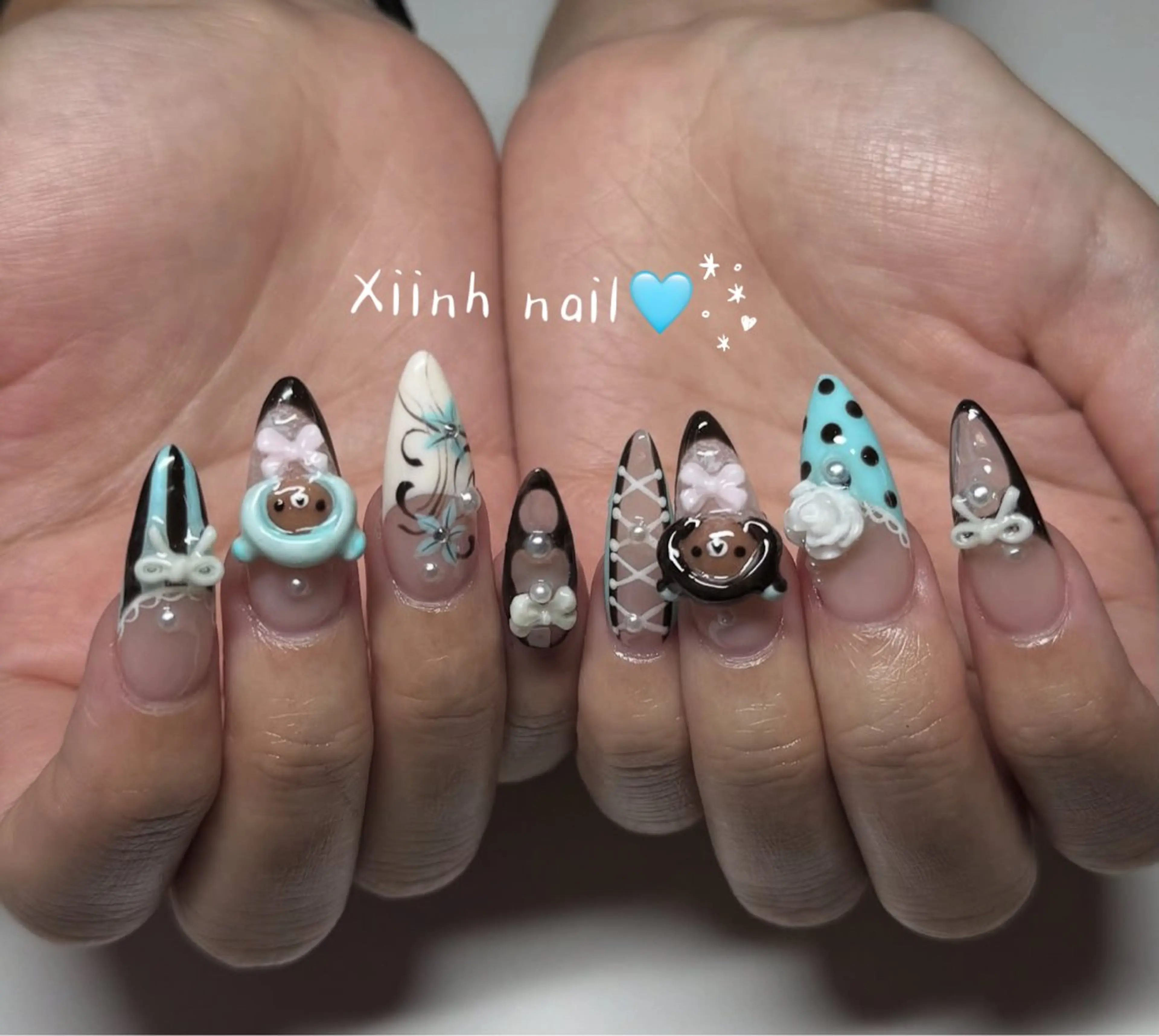ネイル チークネイル 桜ネイル 長さ出し フットネイル ジェルネイル XIINH NAIL SALONのネイルデザイン