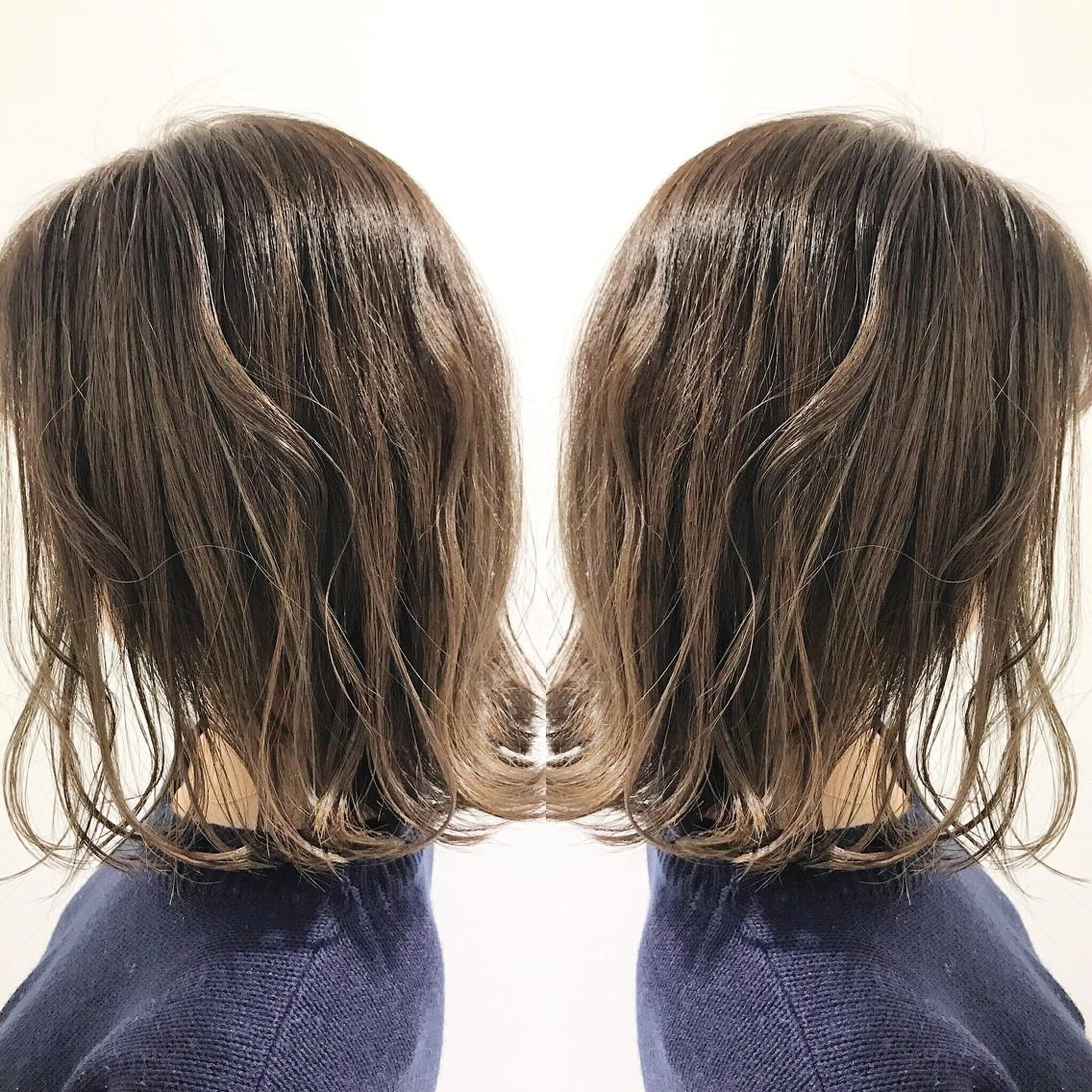 ミディアム カラー ベージュカラー ハイライトカラー ハイライト カット ヘアカラー トリートメント ショートヘア💫 ハイトーン西田拓馬のヘアスタイル