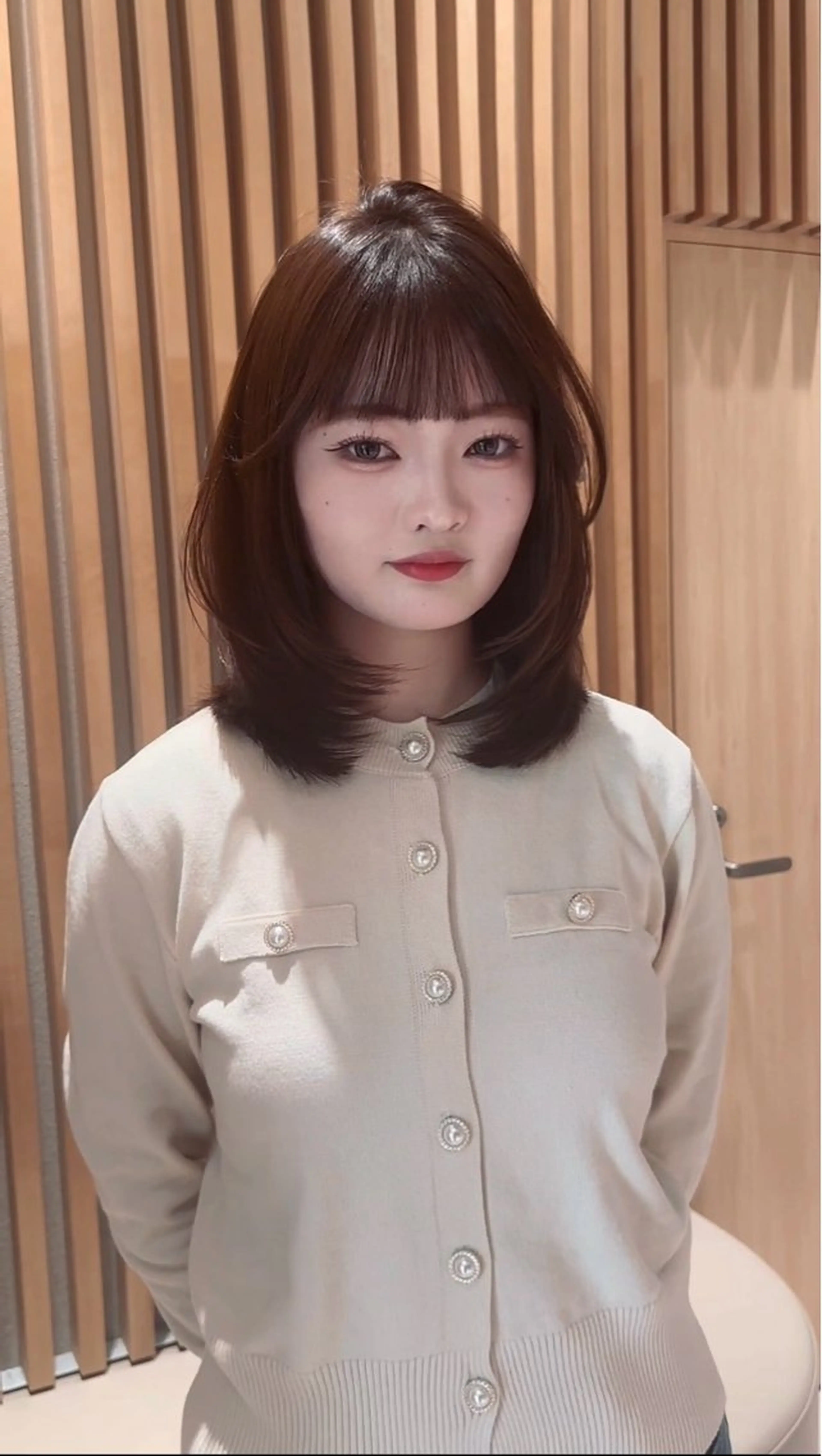 ミディアム カラー ボブ 伸ばしかけ 小顔カット ショート/ボブ 岡田洸太のヘアスタイル