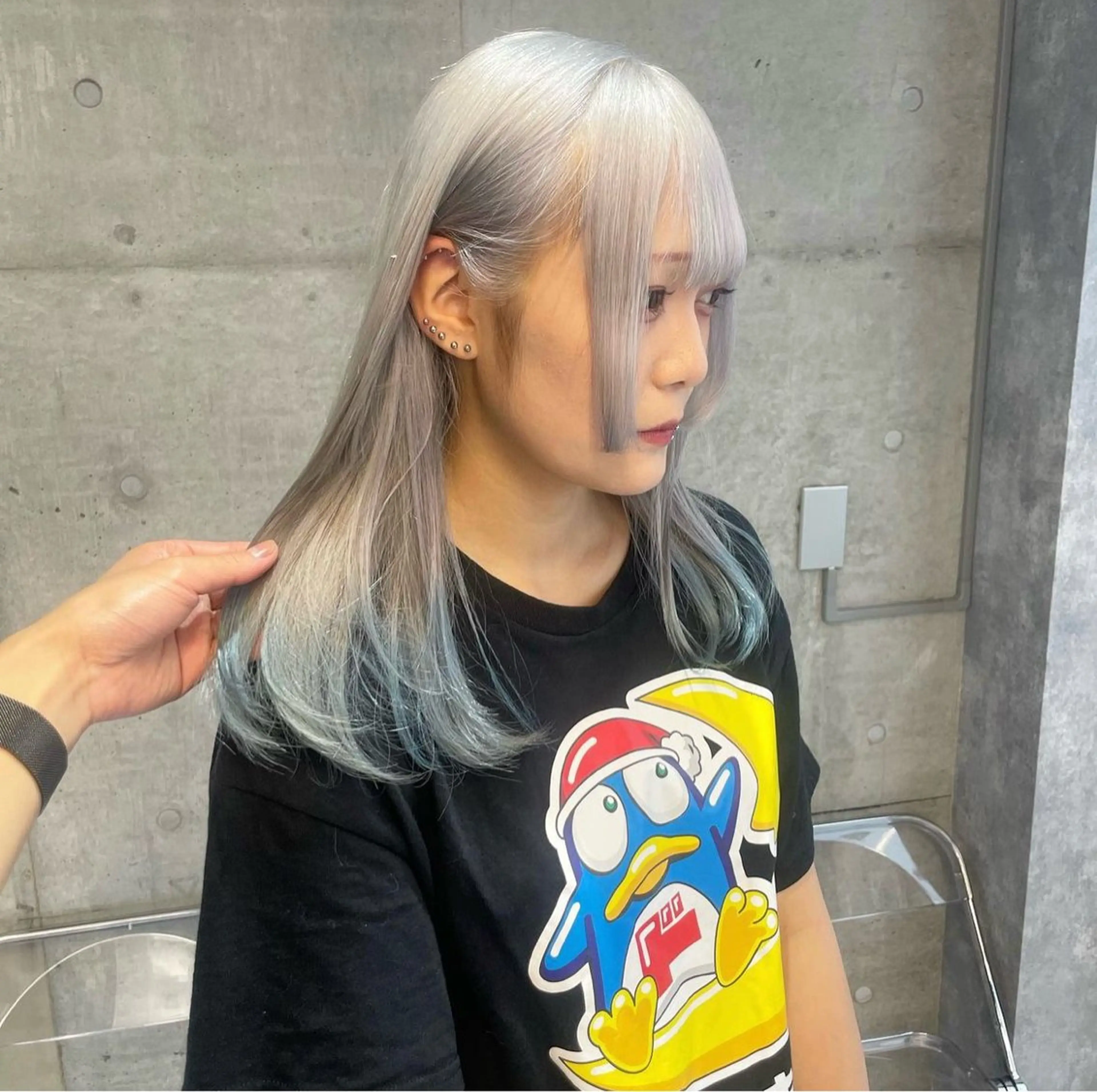 セミロング 透明感ハイトーン🫧 Kalin🐈‍⬛のヘアスタイル