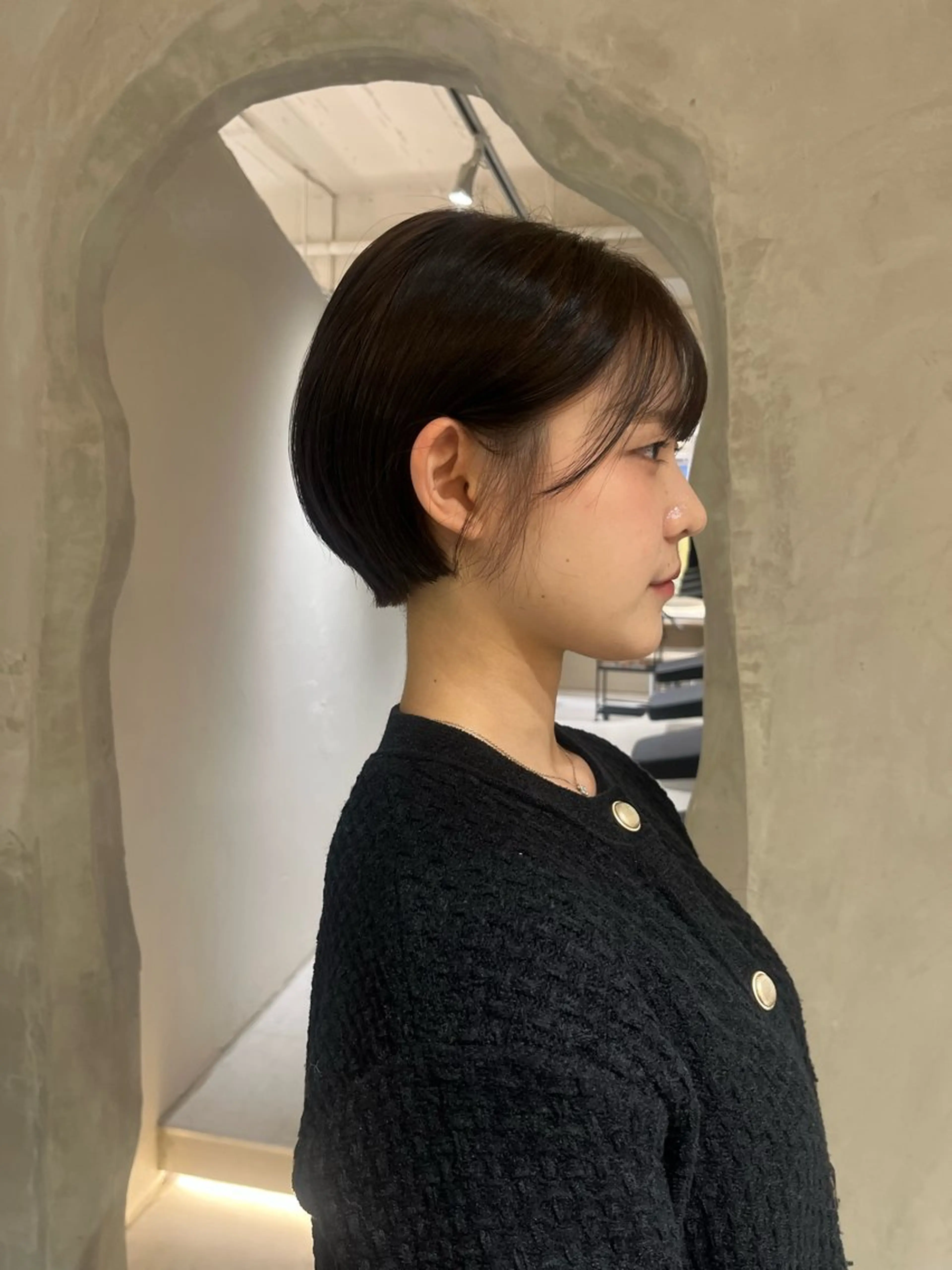 ショート カット effect横浜所属・切りっぱなしボブ/ 艶カラー/綾莉のヘアスタイル