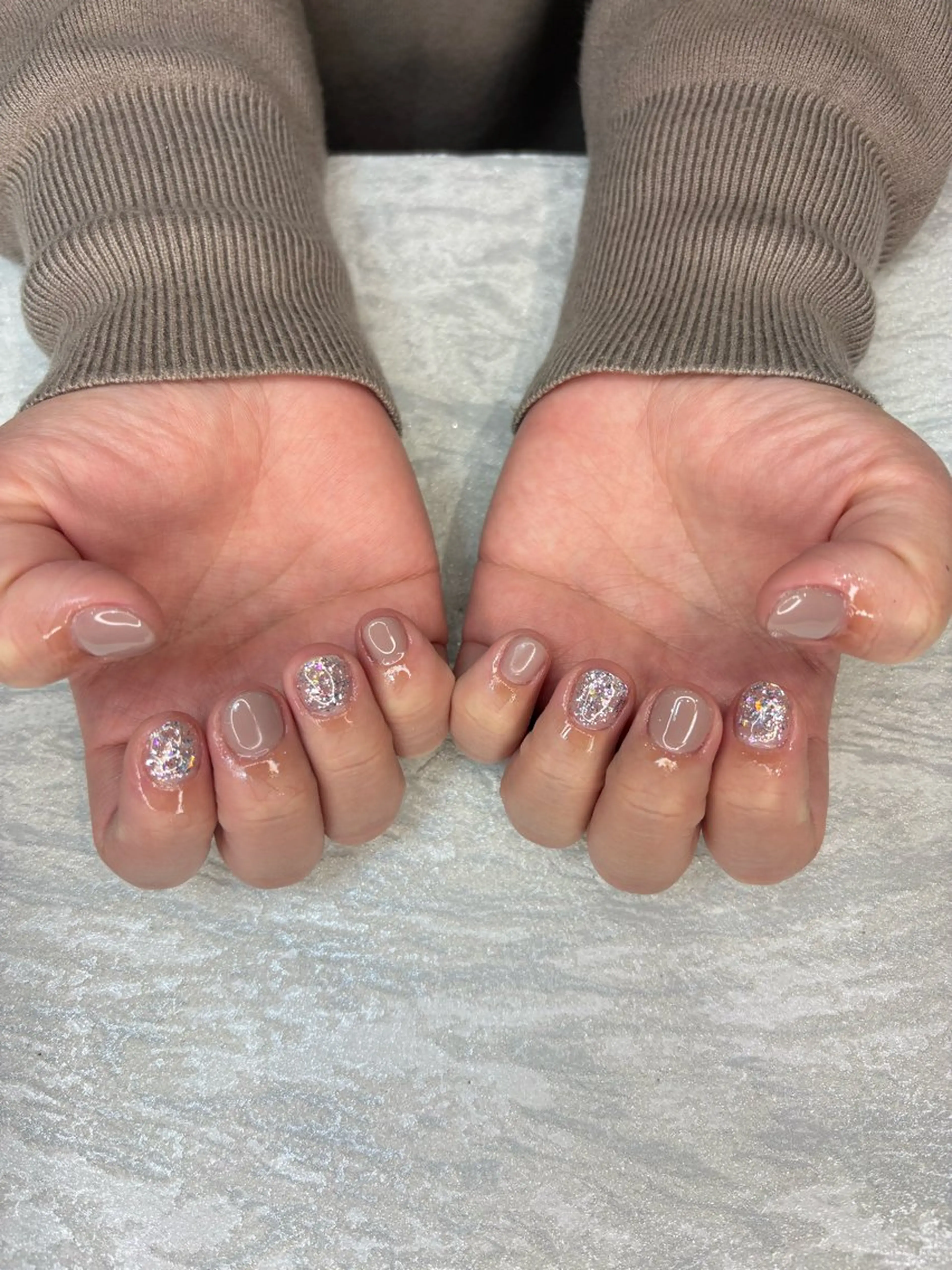 ネイル ワンカラーネイル eclat ANJUのネイルデザイン