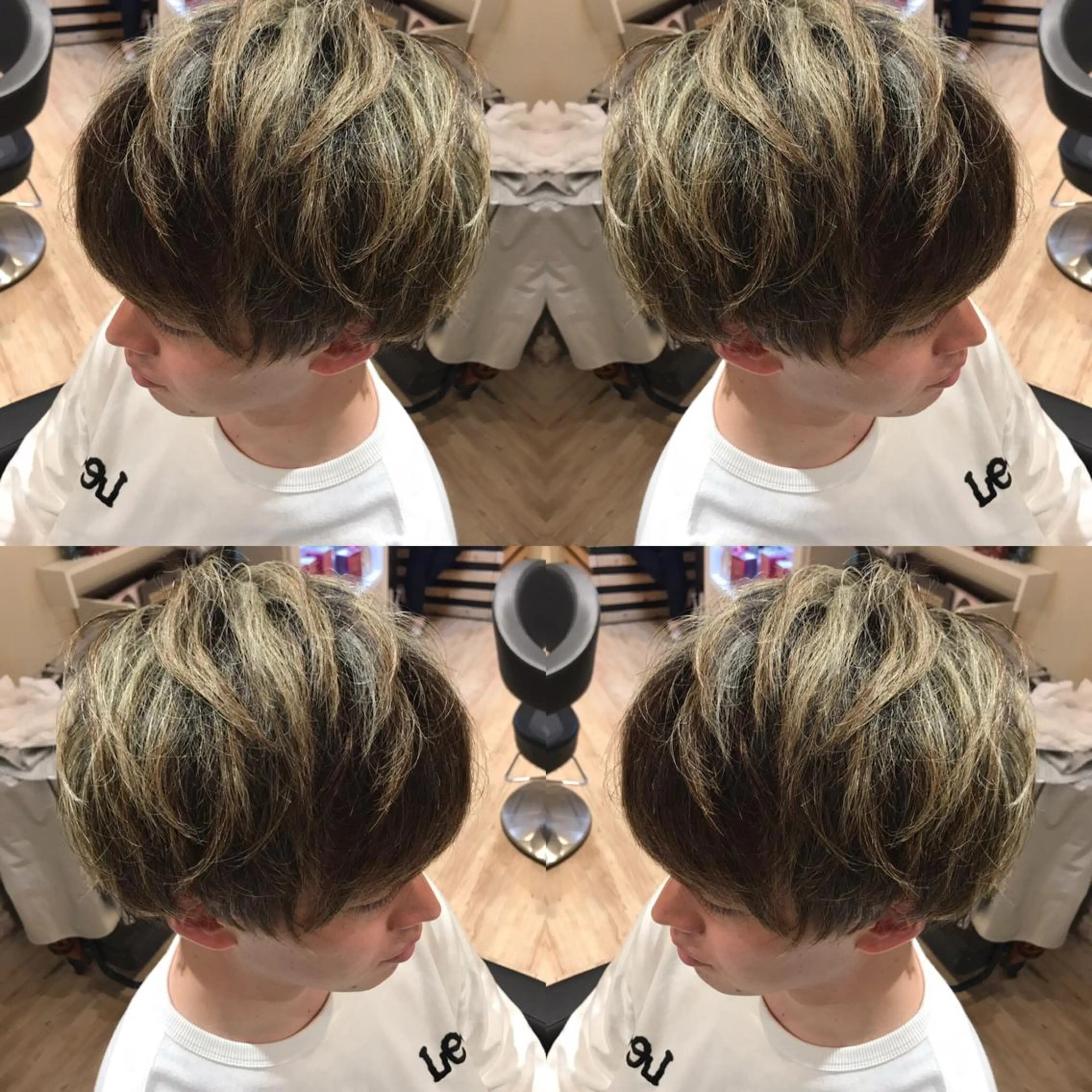 ショート カラー メンズ メンズハイライト ハイライトカラー ハイライト ヘアカラー 大久保 隆蔵のヘアスタイル