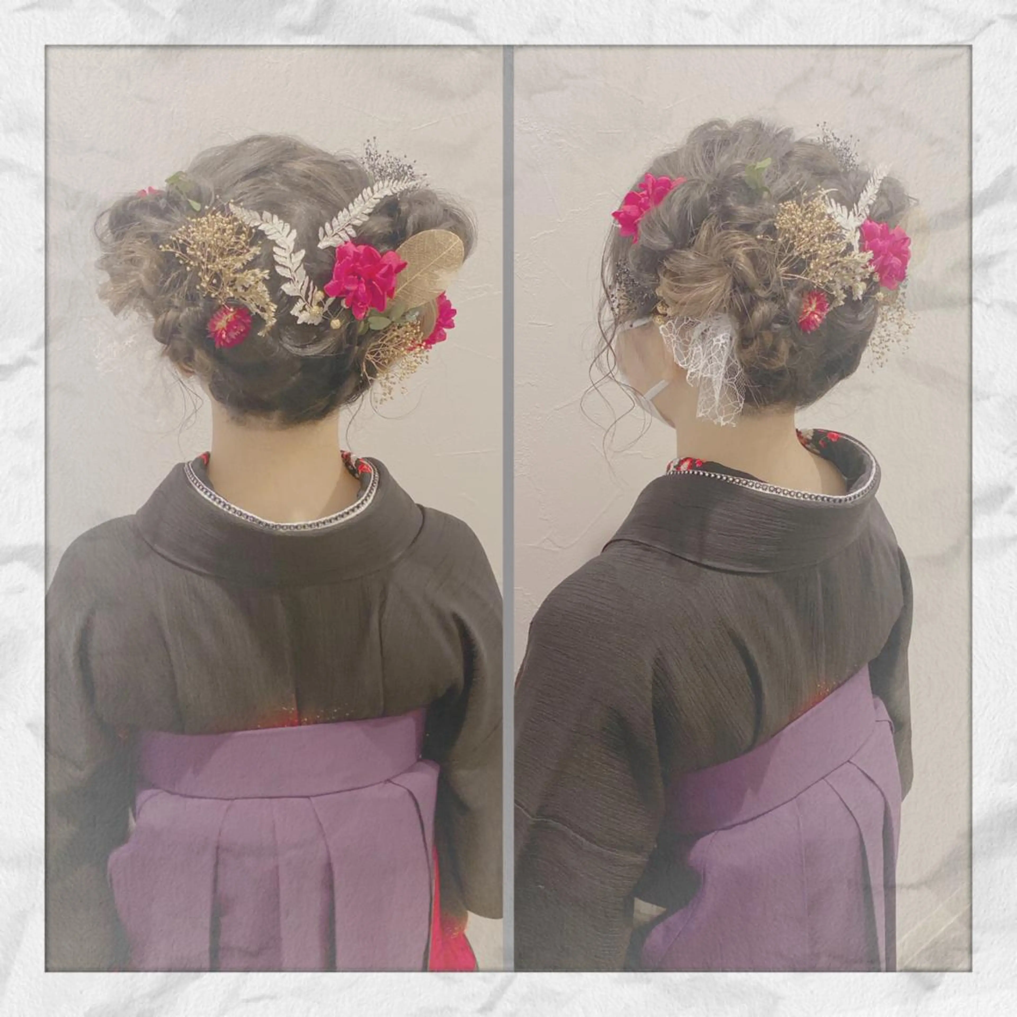 セミロング ヘアアレンジ ヘアセット ヘアセット/着付け 𓇼 松本 夏美𓇼のヘアスタイル