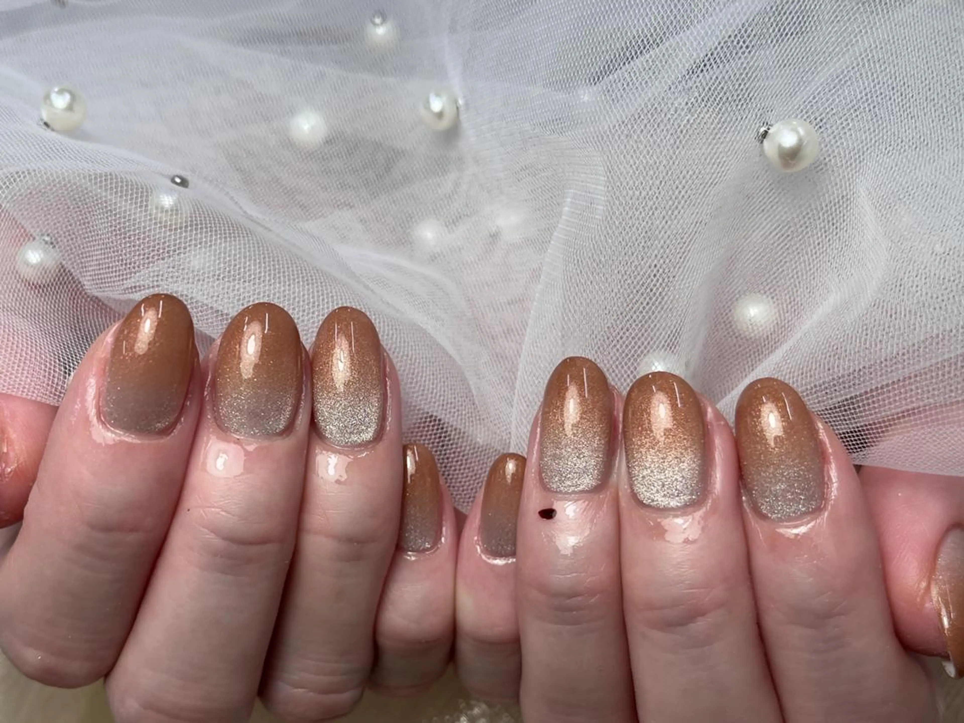 ネイル ブラウン グラデーション ハンドネイル ハンドケア ToliyDeliy ネイルサロンのネイルデザイン