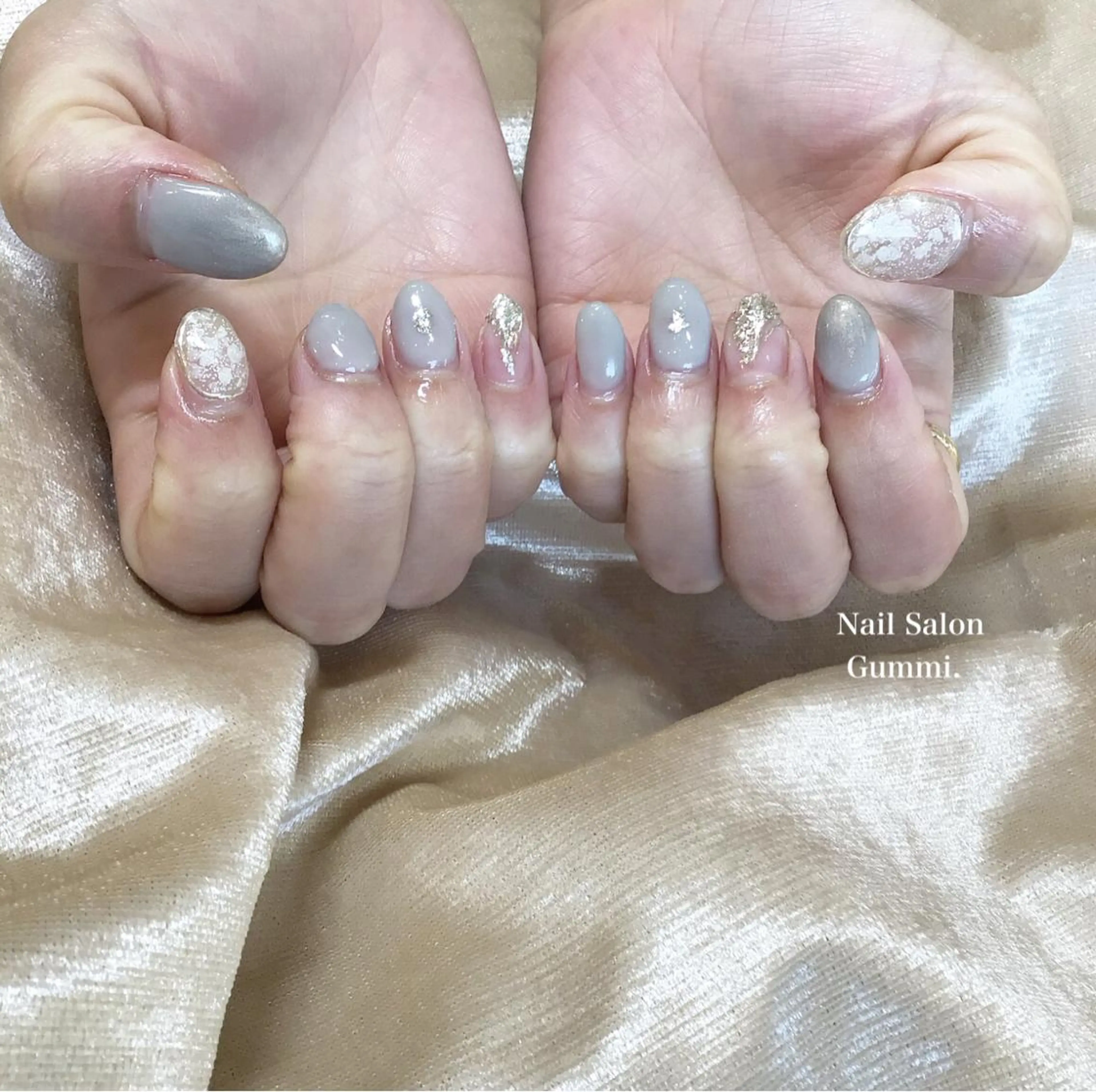 ネイル キラキラネイル ラメ(グリッター) ミラーネイル ニュアンスネイル シンプルネイル Nail Salon Gummi.のネイルデザイン