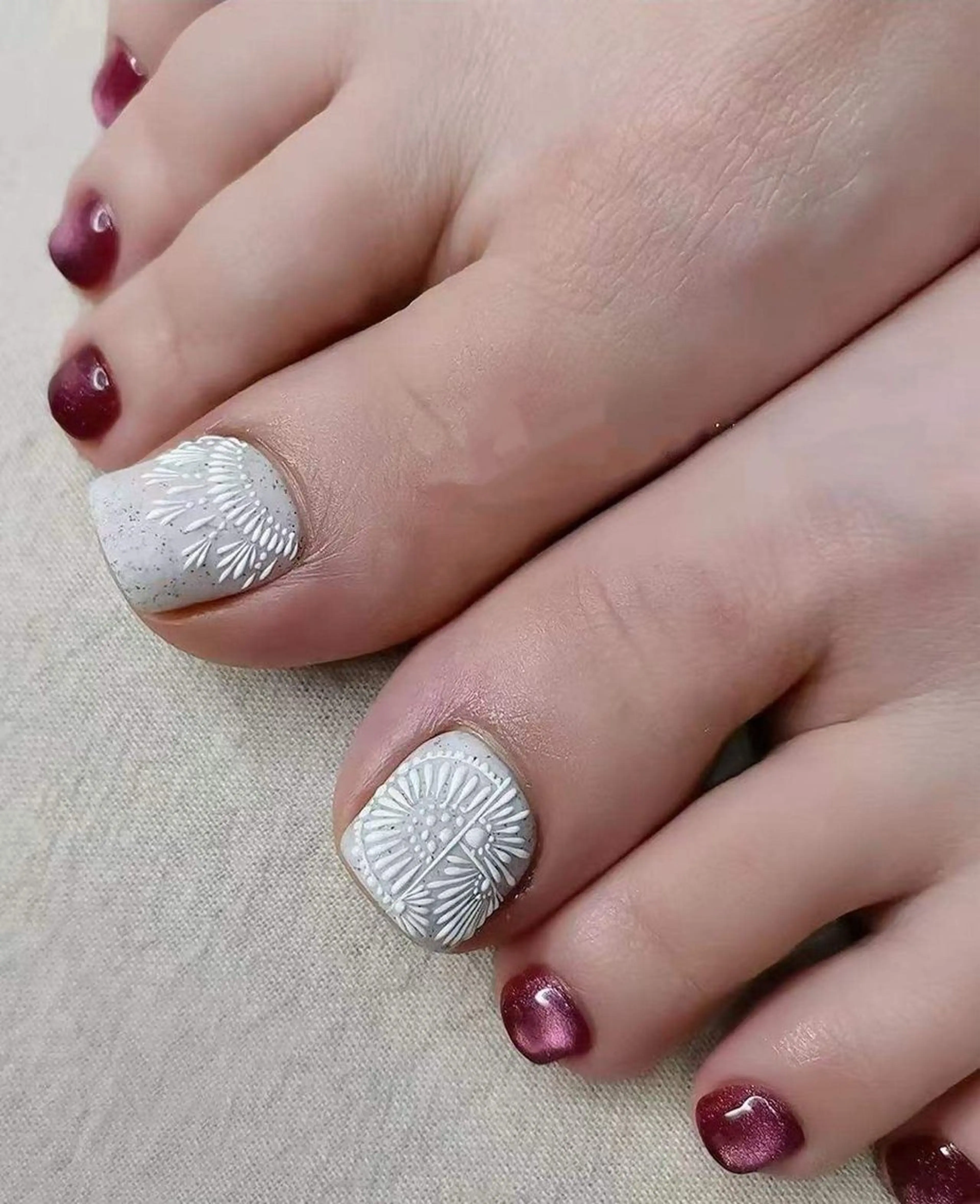 ネイル オーロラネイル フラワーネイル フットネイル フレンチネイル ジェルネイル フットネイル 相沢 さやかのネイルデザイン