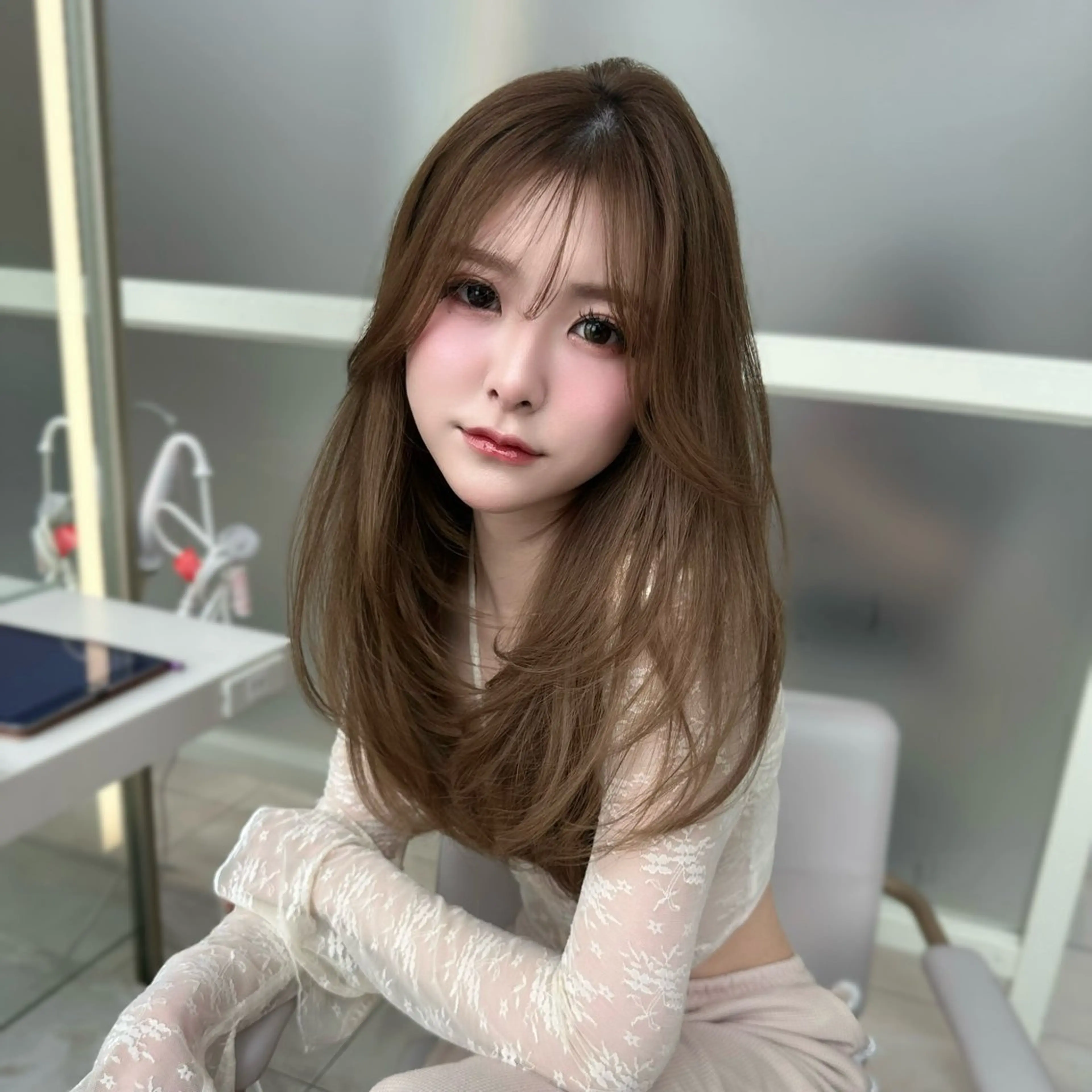 ロング カラー カット トリートメント 似合わせレイヤー 透明感カラーのヘアスタイル