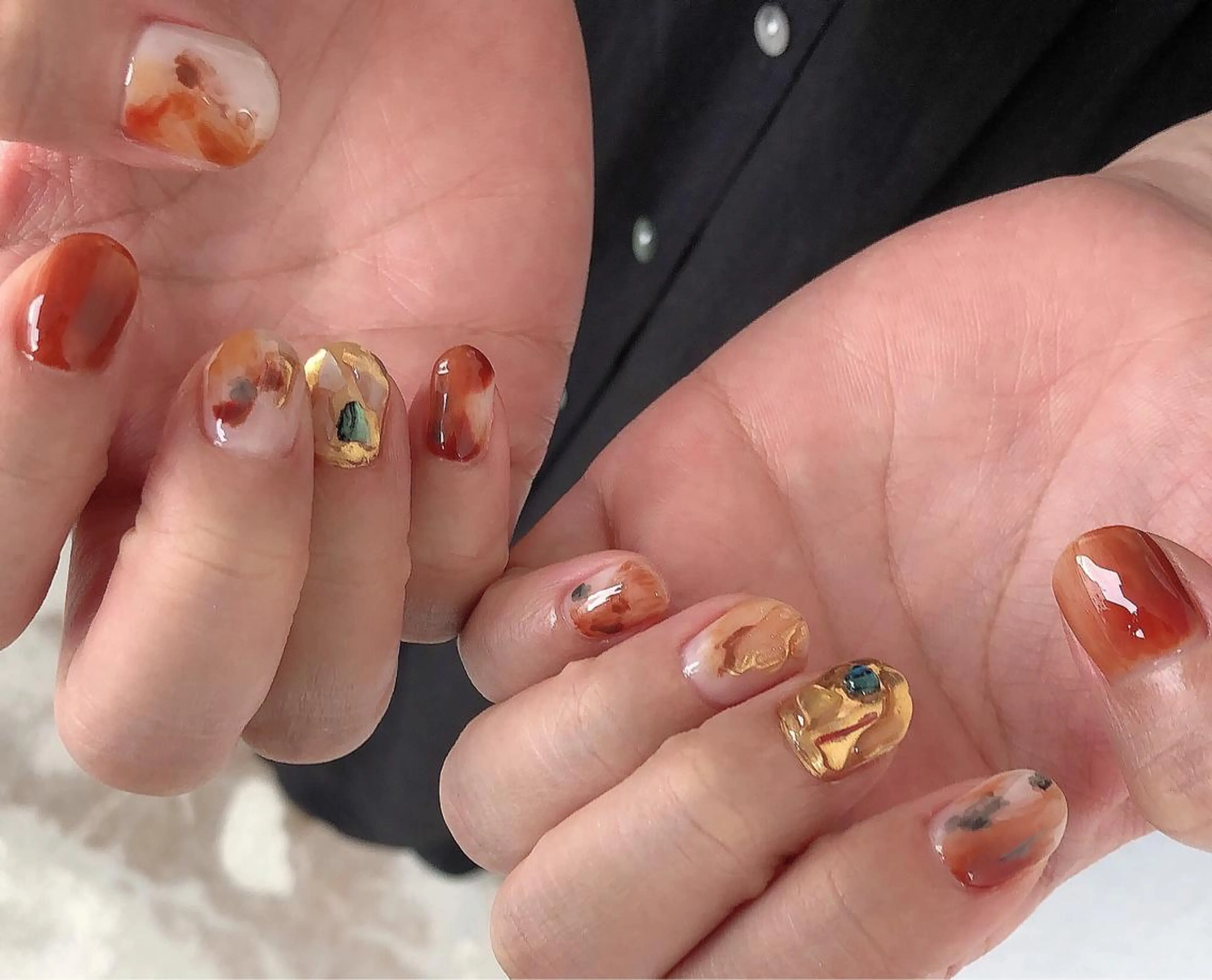 ネイル ニュアンスネイル ハンドネイル ハンドケア 沖縄市ネイルサロン エメラルドアイルのネイルデザイン