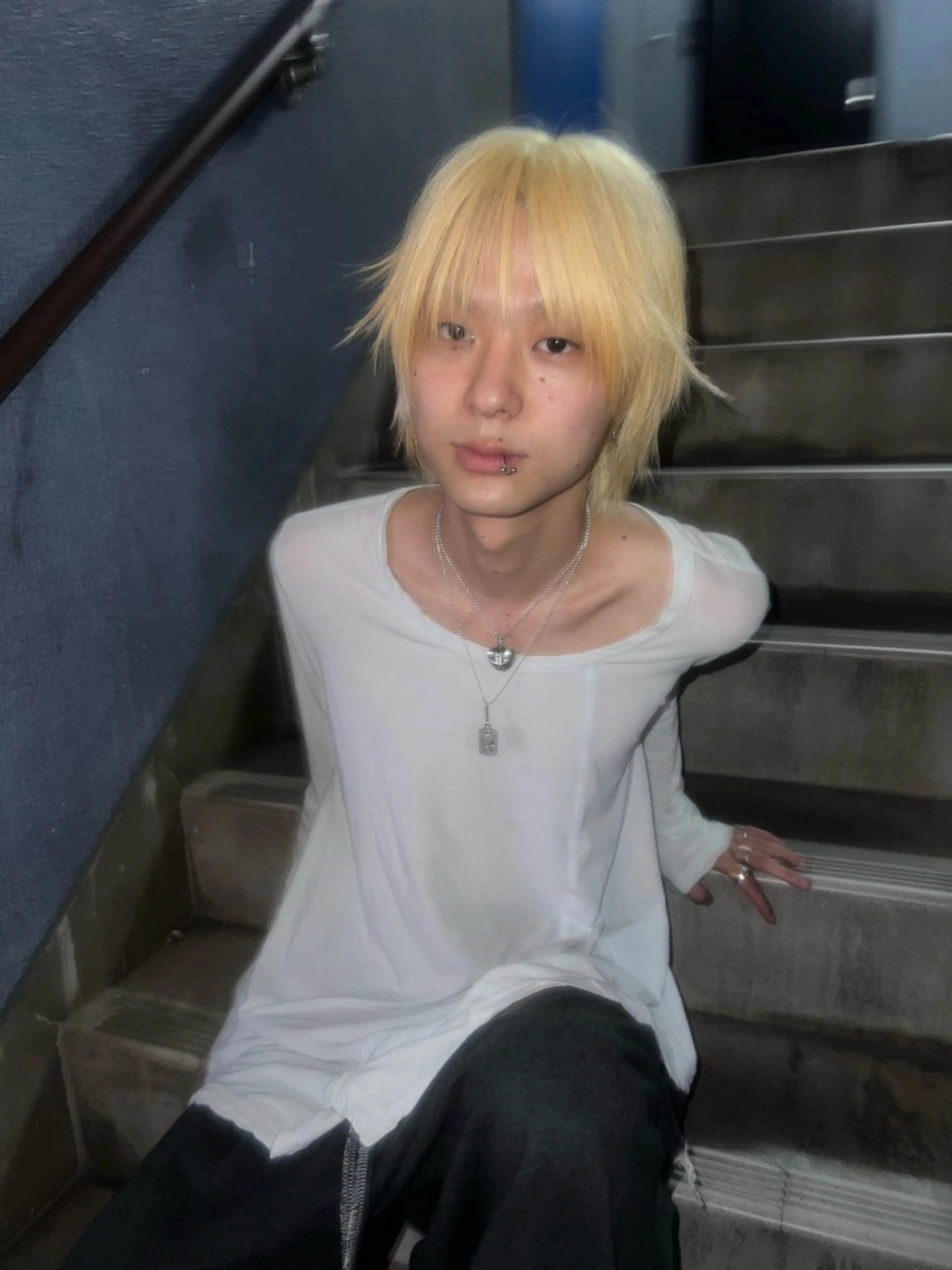 メンズ ヘアカラー AIRA/ブリーチ ‪/透明感カラーのヘアスタイル