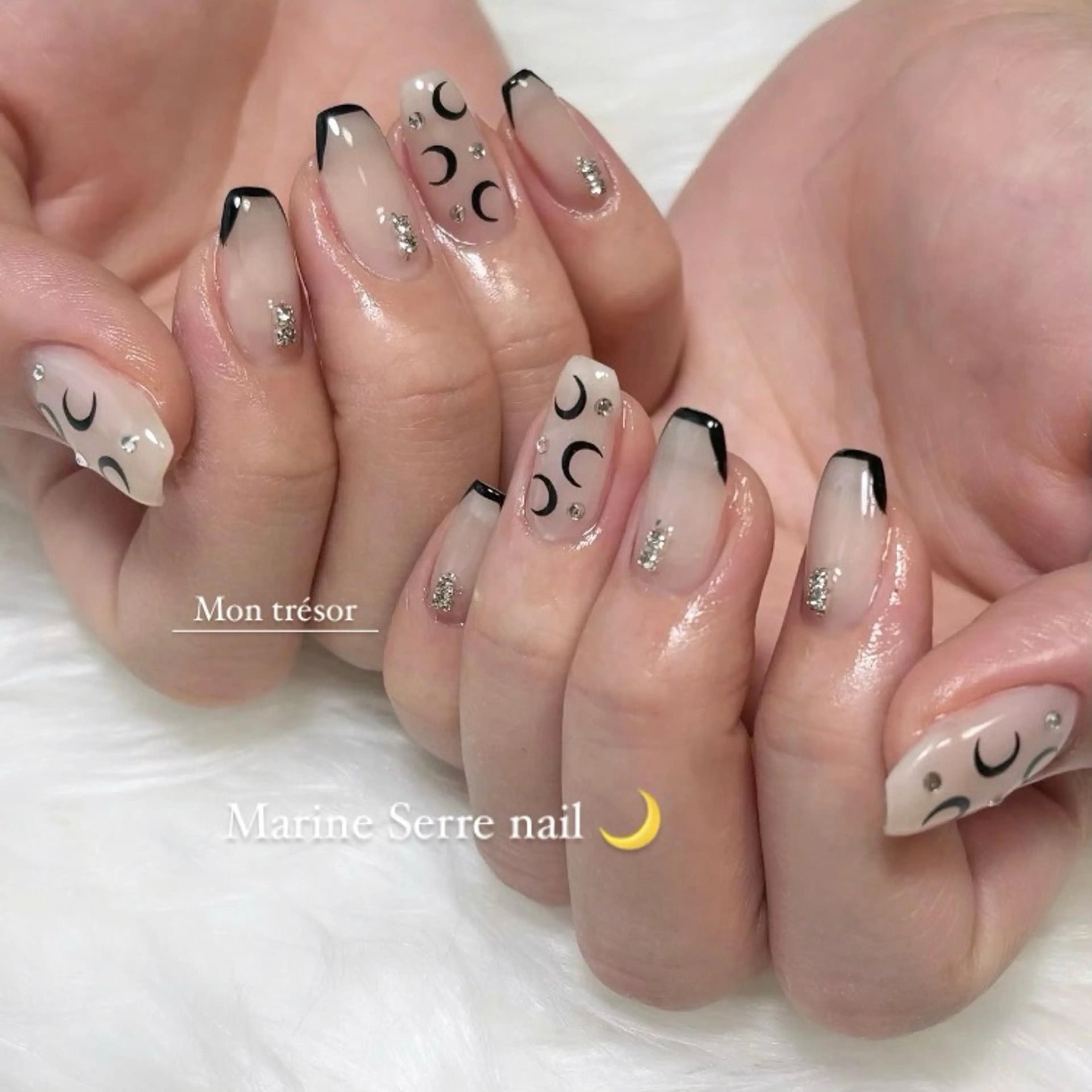 ネイル 韓国ネイル マグネットネイル ワンホンネイル Mon trésor所属・Montrésor 名古屋ネイルサロンのネイルデザイン