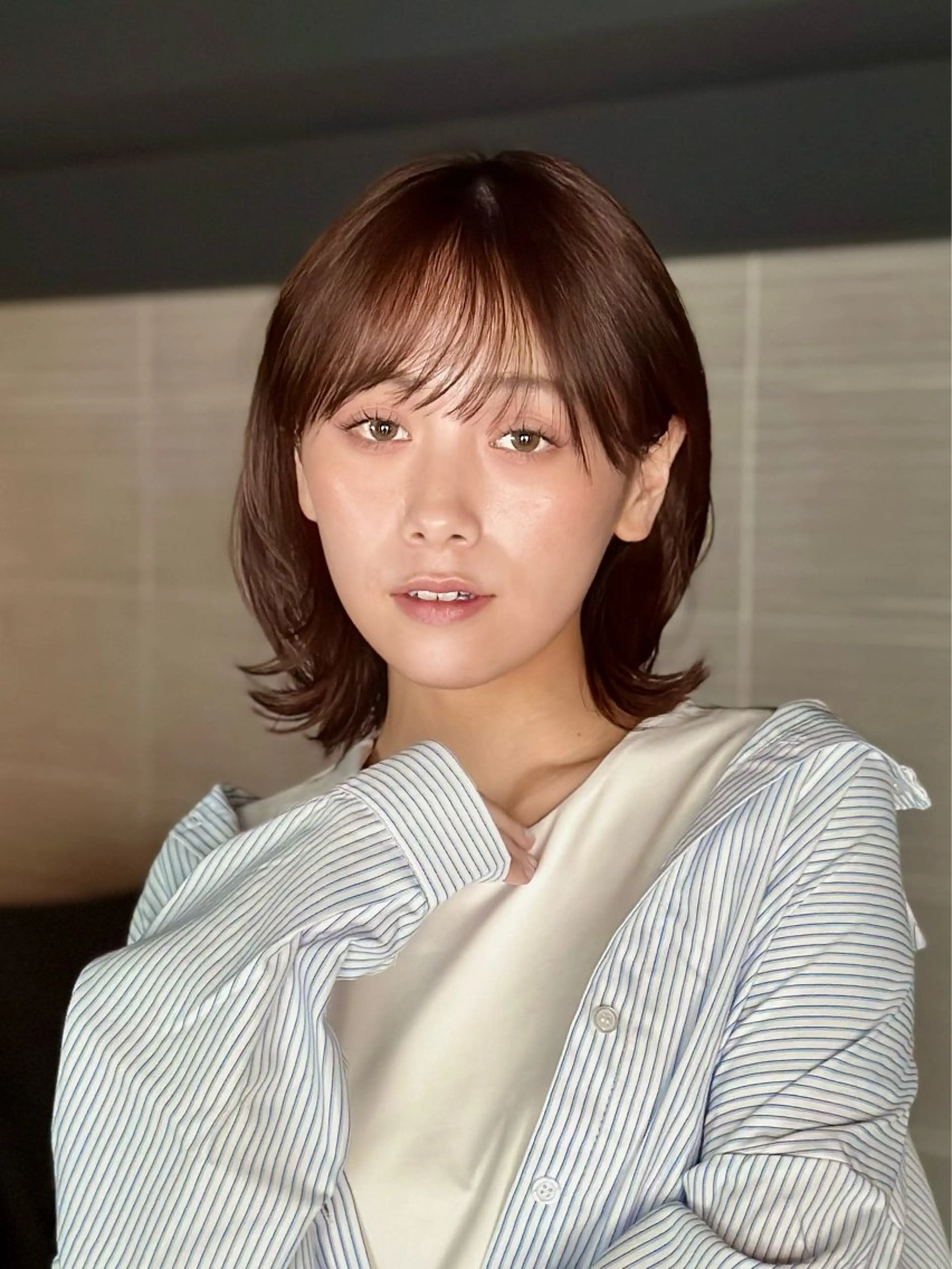 ミディアム カット ヘアカラー トリートメント ヘッドスパ レイヤーボブ/ 髪質改善/佐々木駿弥のヘアスタイル