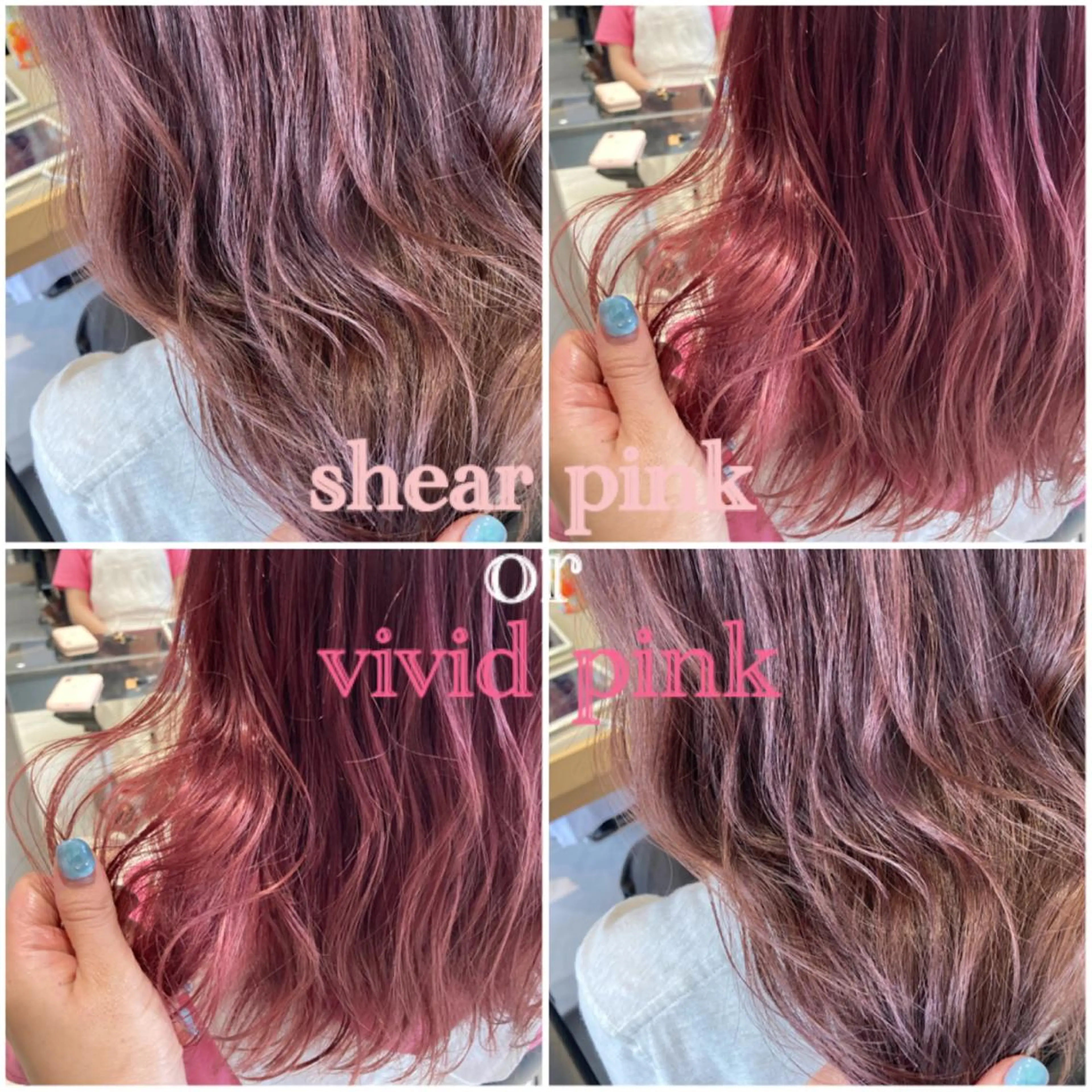 ミニモ限定pink系ダブルカラー🎌学生さん限定クーポン🎌憧れ韓国風暖色艶カラー🦒💙トリートメント＋コテ巻き❤️の写真