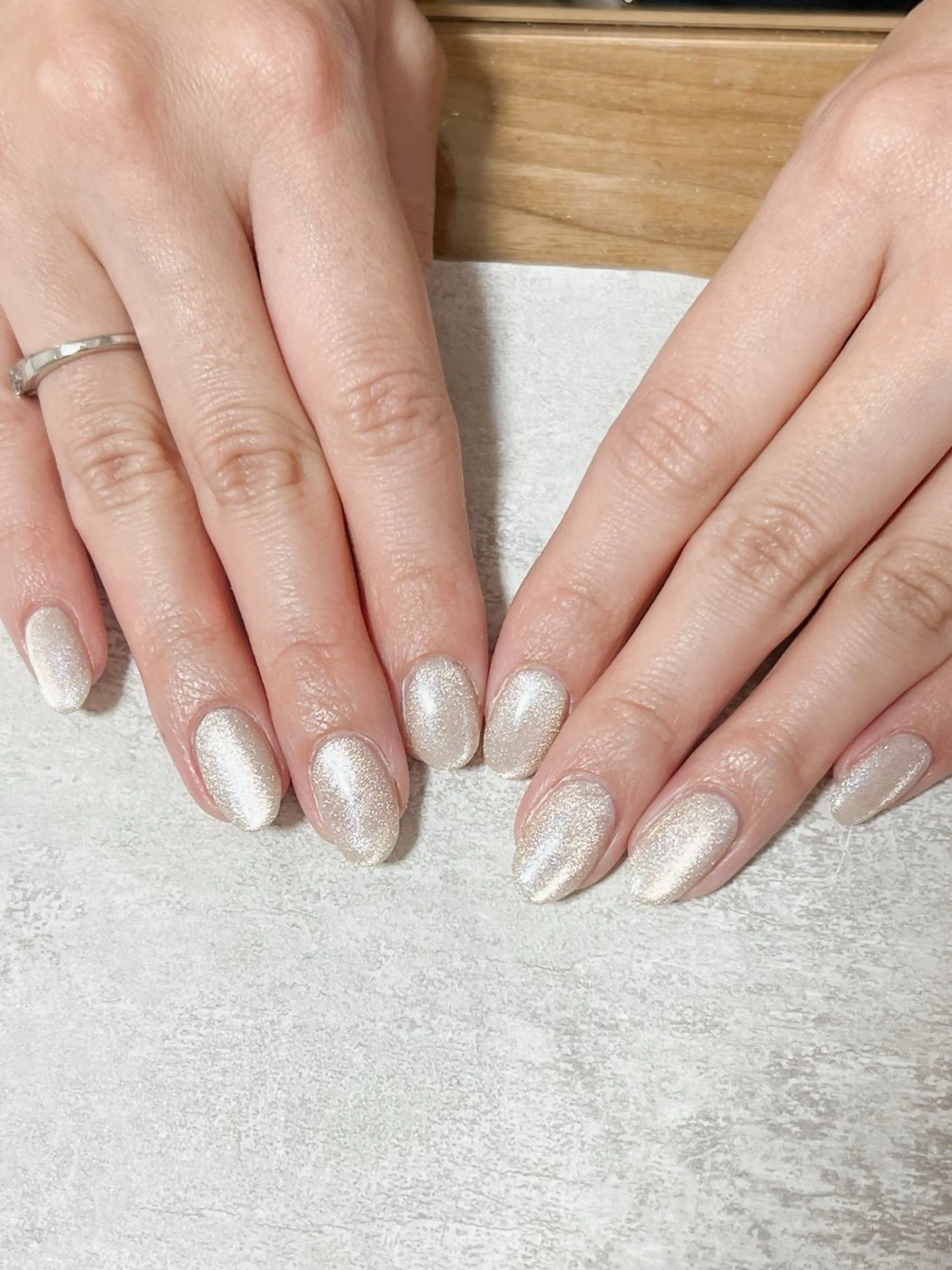 ネイル オーロラネイル フットネイル フレンチネイル ジェルネイル ハート ハンドネイル Mogu nail 二子玉川のネイルデザイン