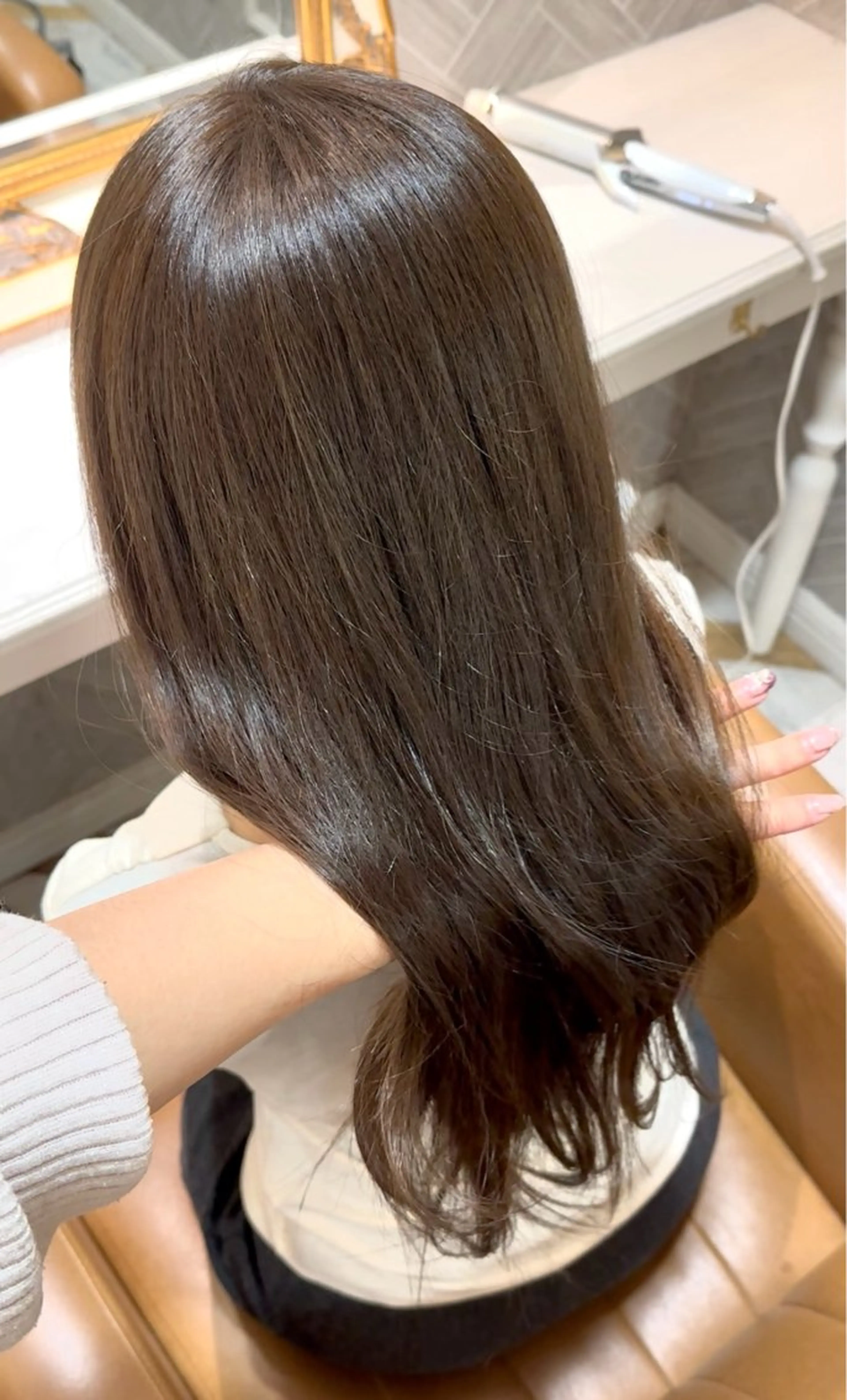 ロング ヘアカラー トリートメント レイヤー/顔周り /ボブ/銀座/サラのヘアスタイル