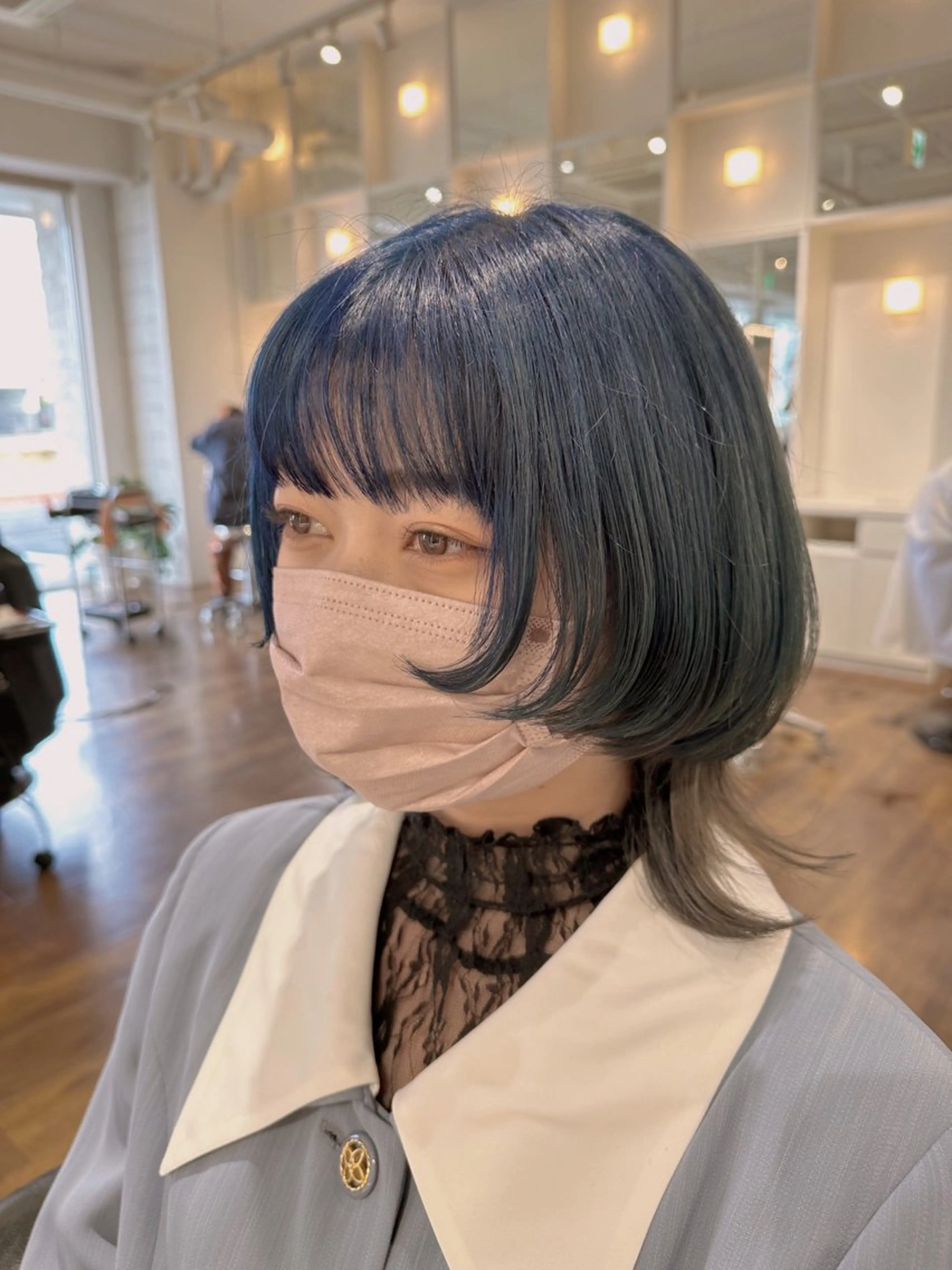 ミディアム ショート/レイヤー/ ボブ/安本和史のヘアスタイル