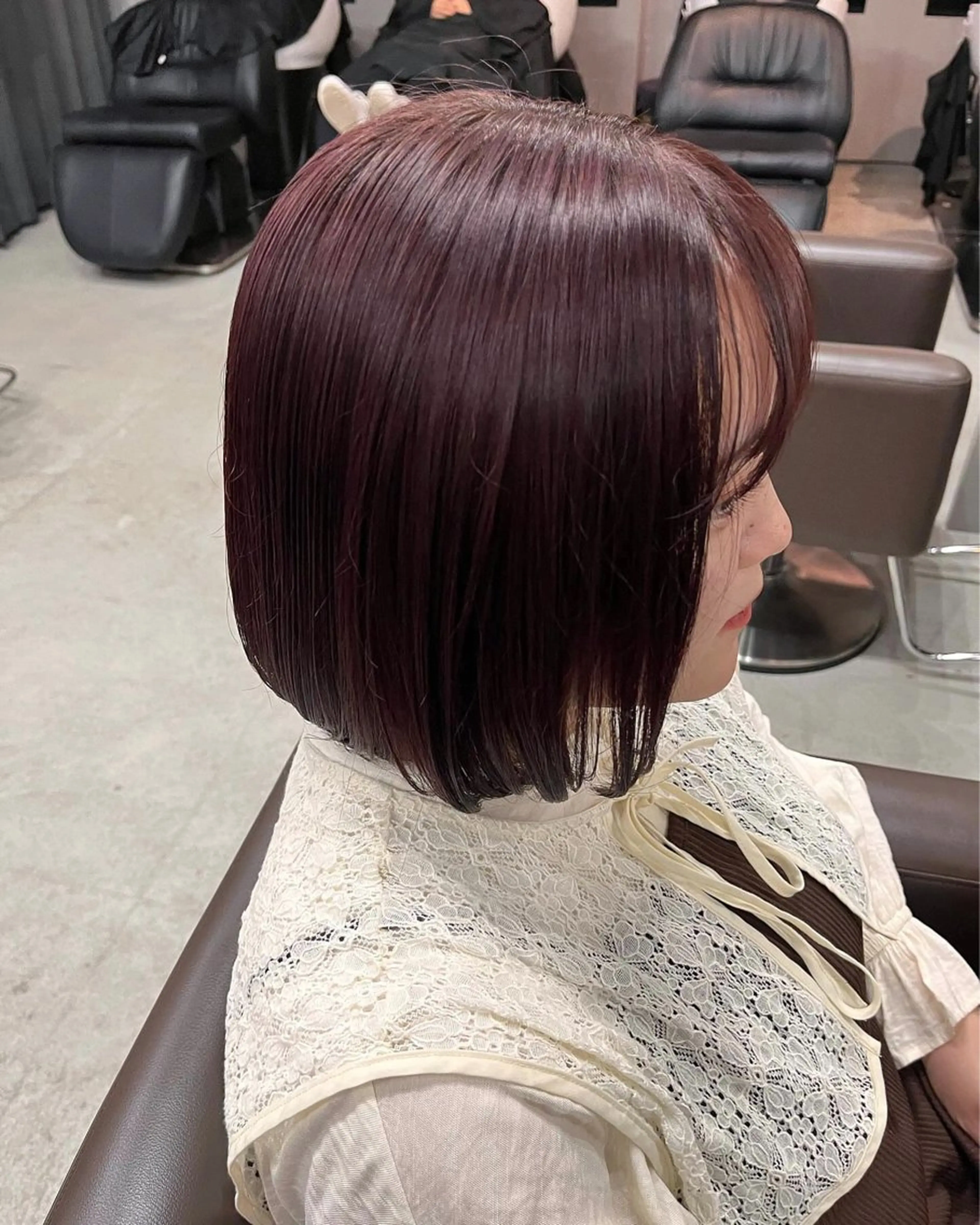 ミディアム カラー パーマ カット パーマ 表参道/髪質改善・ 透明感 colorのヘアスタイル