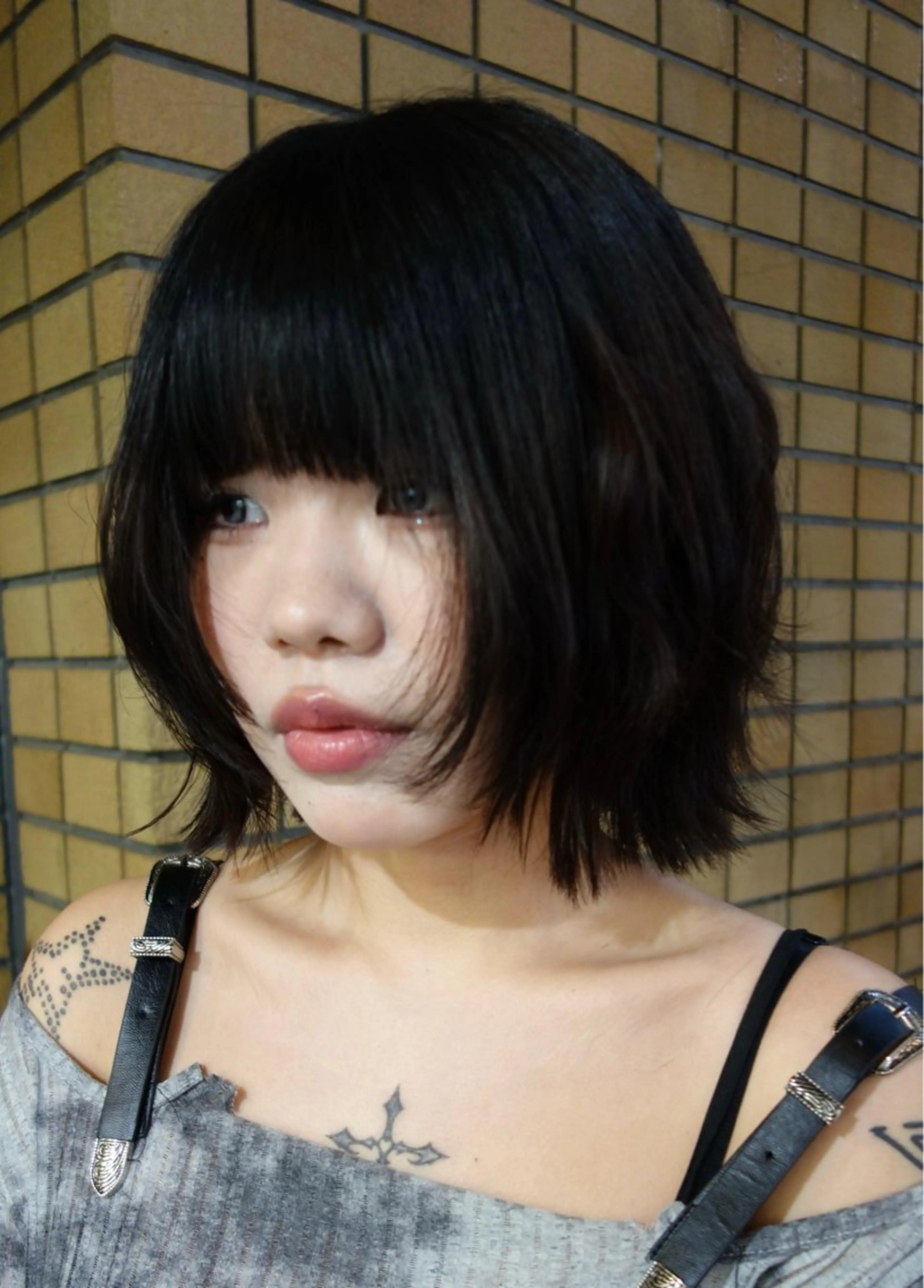 ショート ボブレイヤー ボブ 顔まわりレイヤー レイヤーカット ウルフカット HEIMER ミカド　サトル△のヘアスタイル