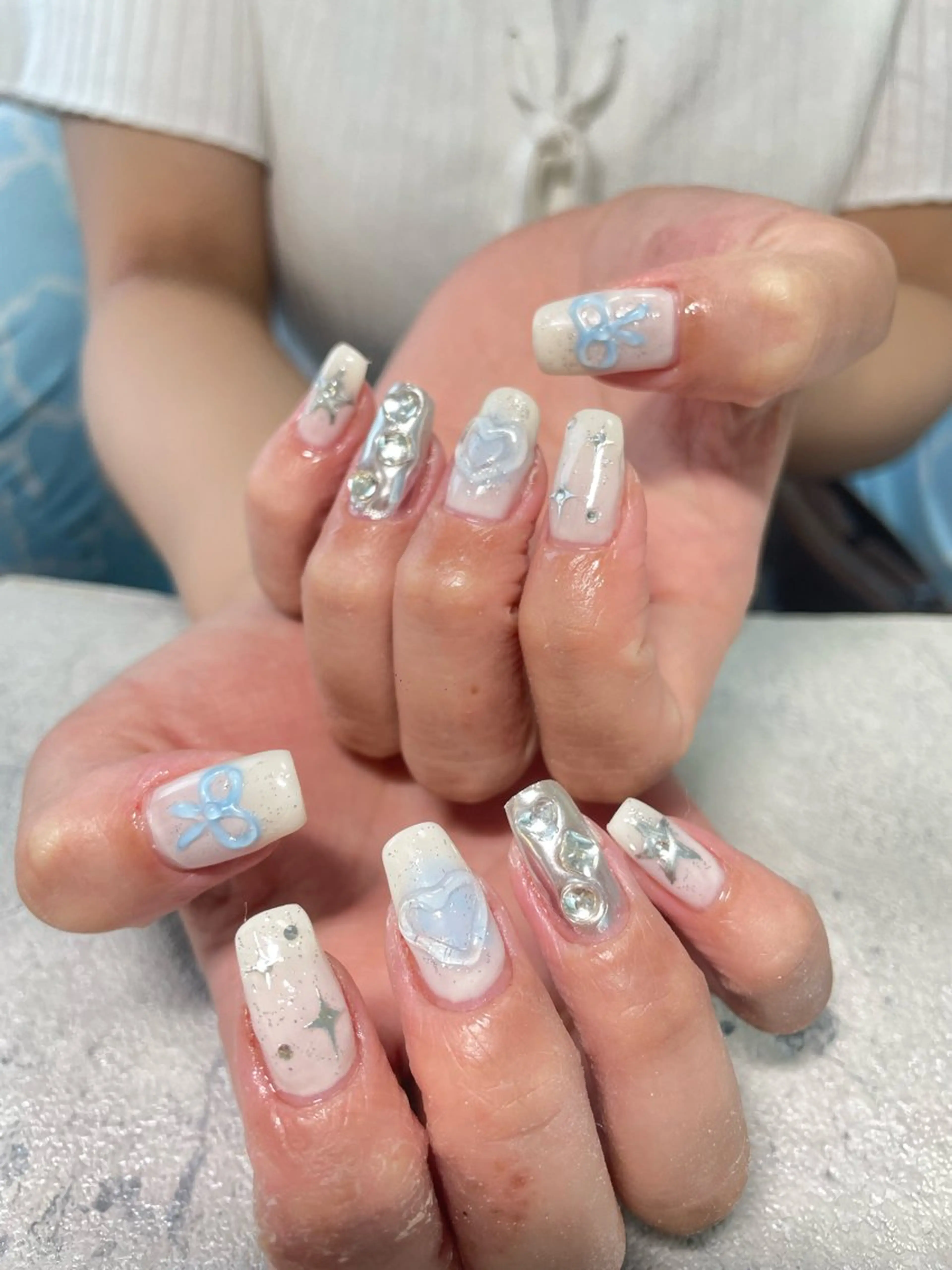 ネイル ハート リボン はるひな ねいるのネイルデザイン