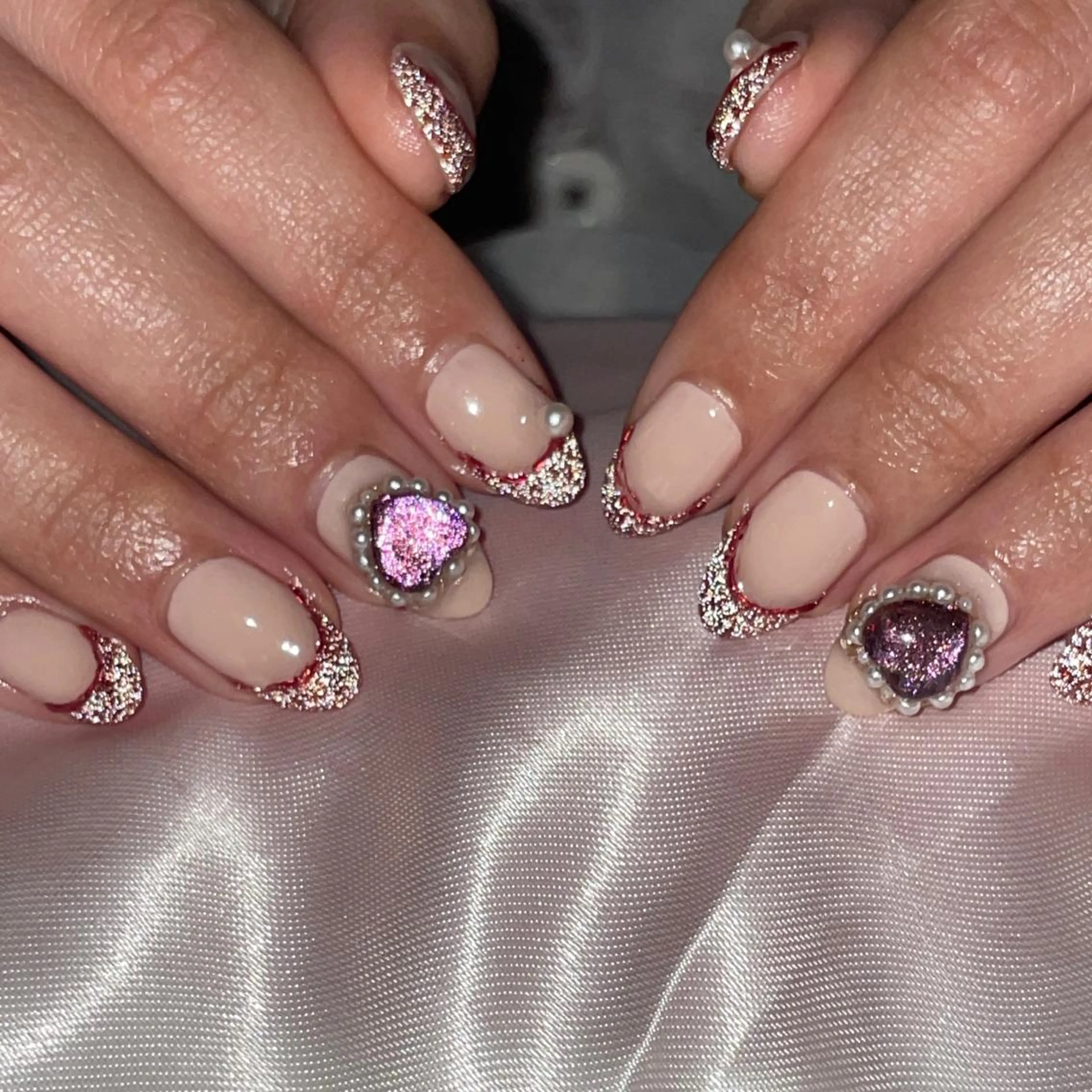 カラー メンズ ネイル フラッシュネイル フレンチネイル 春ネイル Chérinail 爪のお手入れのネイルデザイン