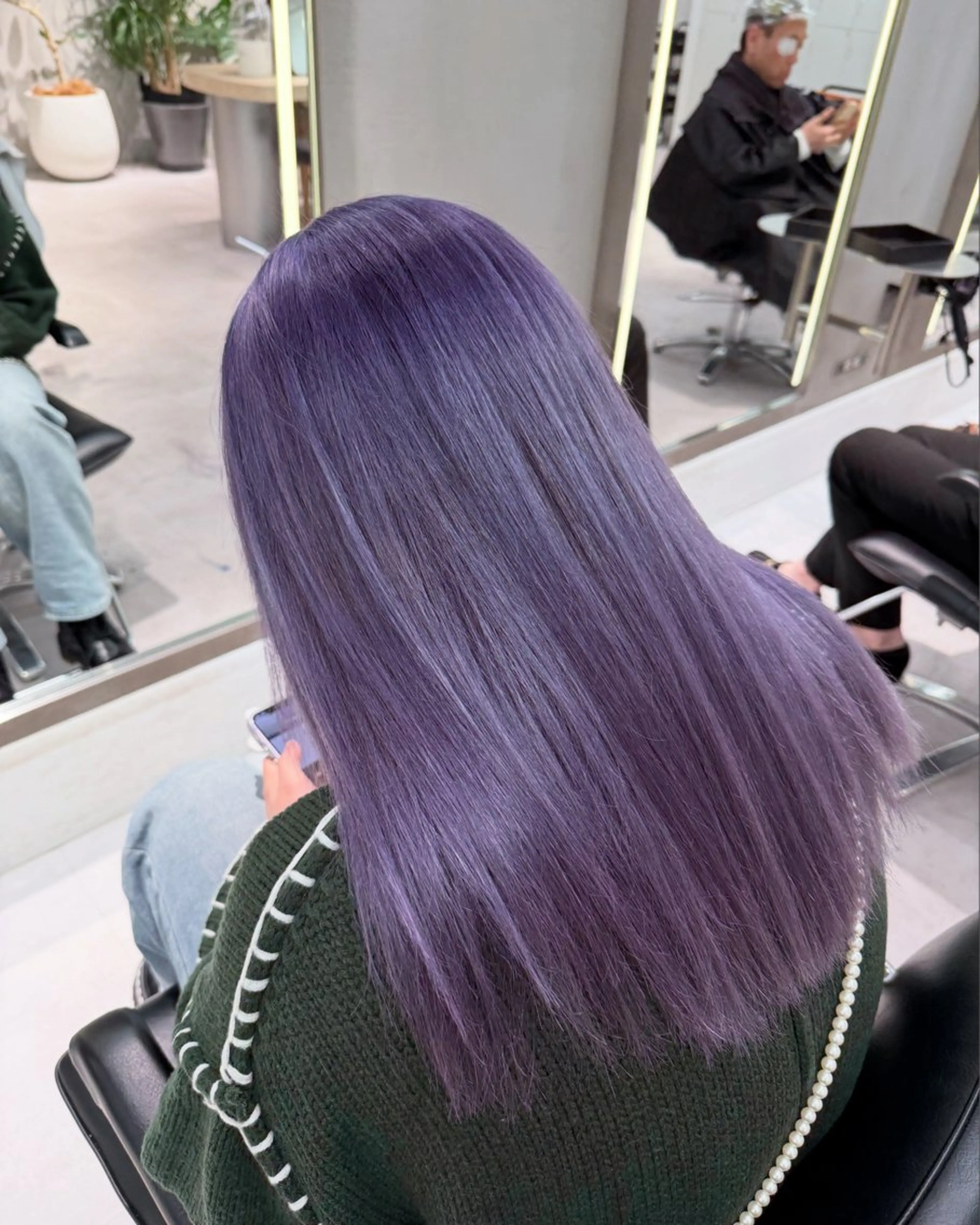 ロング カラー ブルーカラー ブルーバイオレット バイオレットカラー カット ヘアカラー トリートメント 🤍haruna 🤍SUIのヘアスタイル