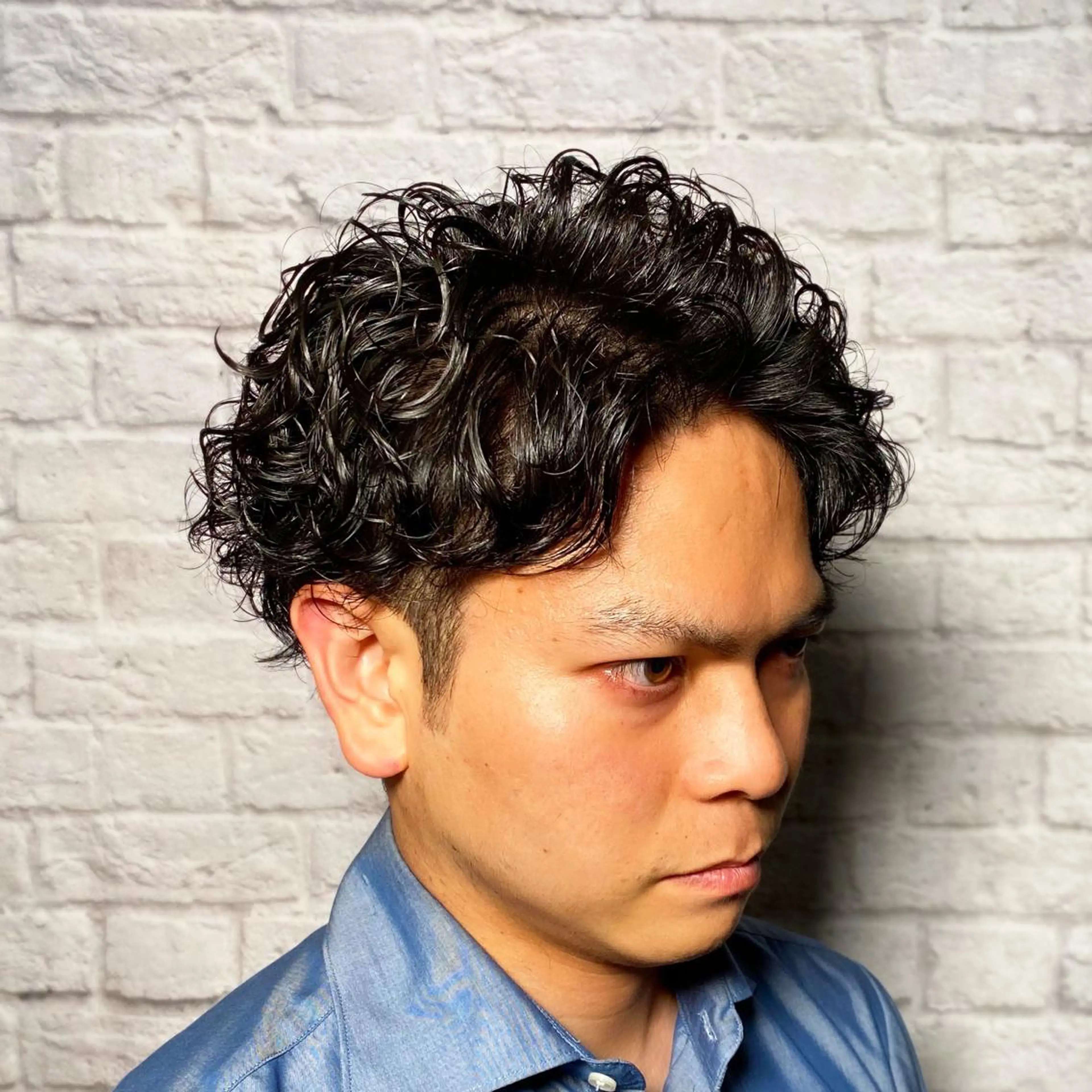 ミディアム カラー パーマ ヘアアレンジ メンズ カット パーマ メンズカット/パーマ 山崎航平💈のヘアスタイル