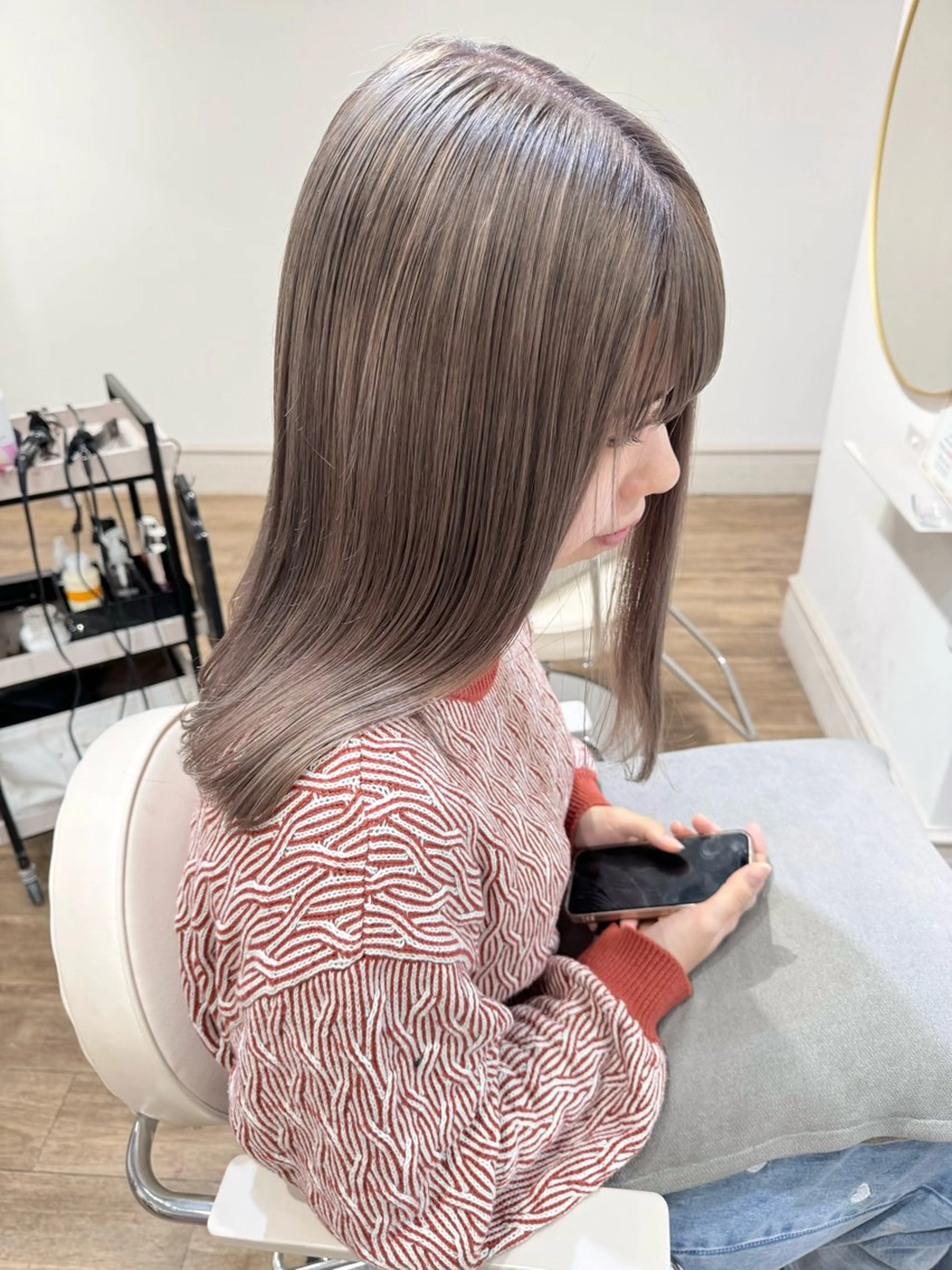 セミロング カラー 梅田/寒色カラー/ まほのヘアスタイル