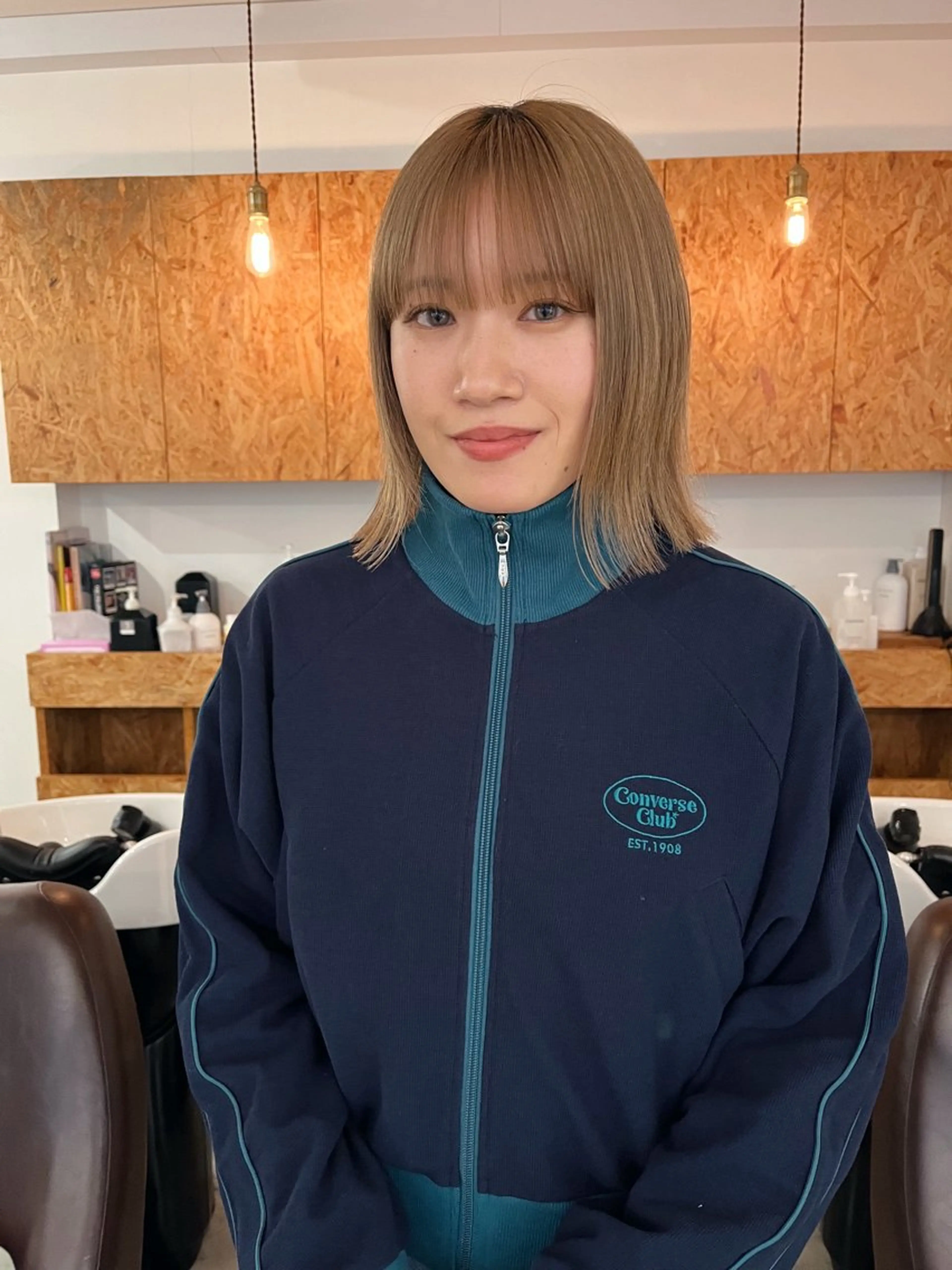 ミディアム カラー 暖色/パーマ 🌼クニトウメイのヘアスタイル