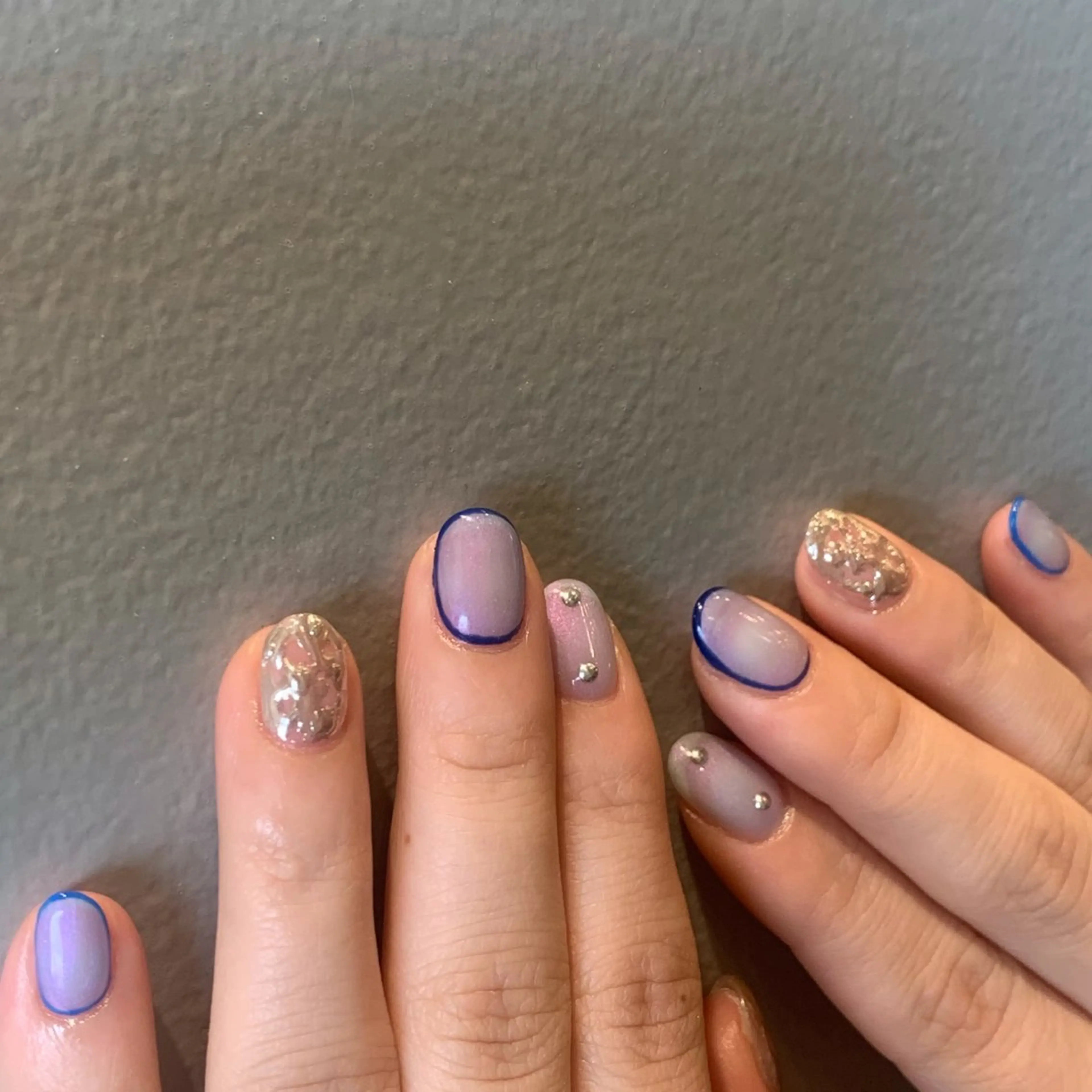 ネイル ブルー Black sheep.所属・Fujimori .のネイルデザイン