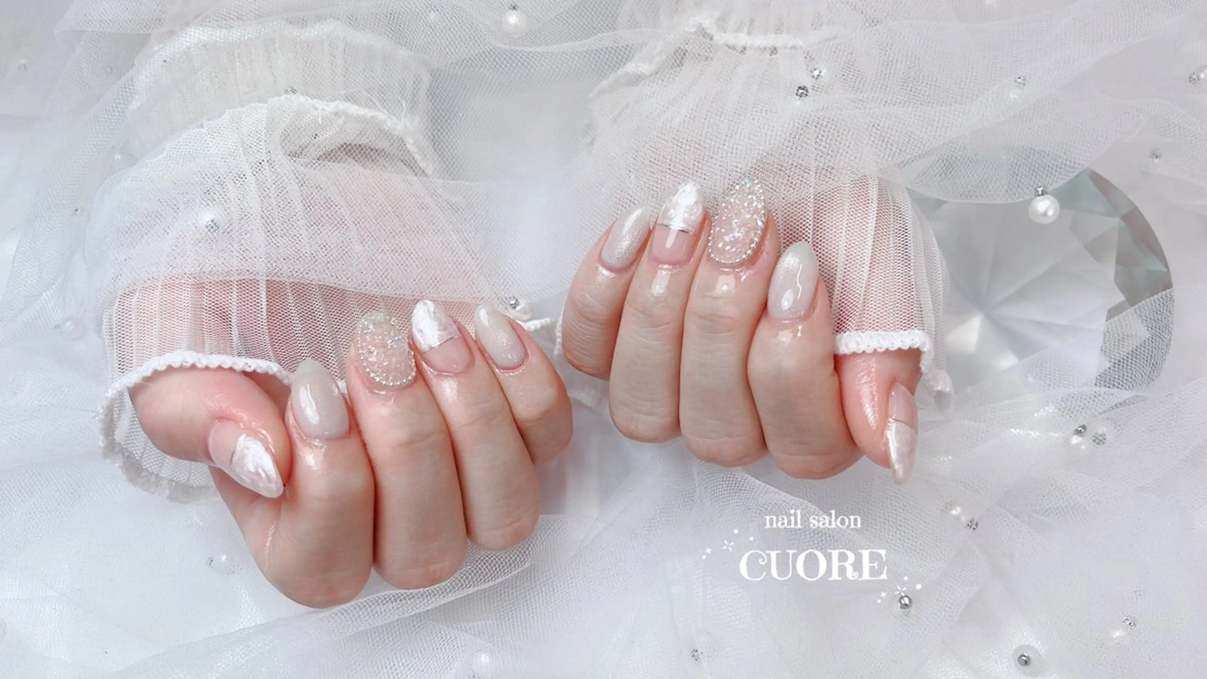 ネイル フレンチネイル マグネットネイル ハンドネイル CUORE____nail所属・nail salon CUOREのネイルデザイン