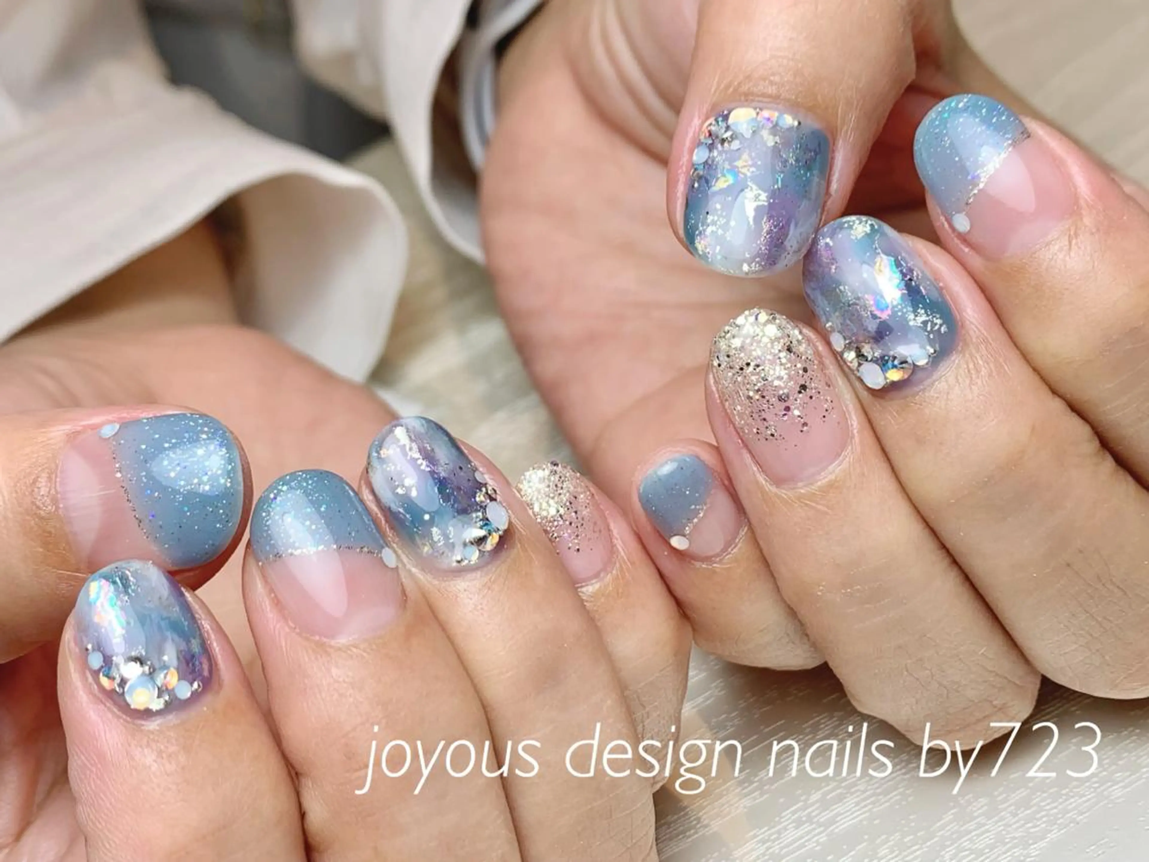 ネイル ストーンネイル ハンドネイル jdn natsumiのネイルデザイン