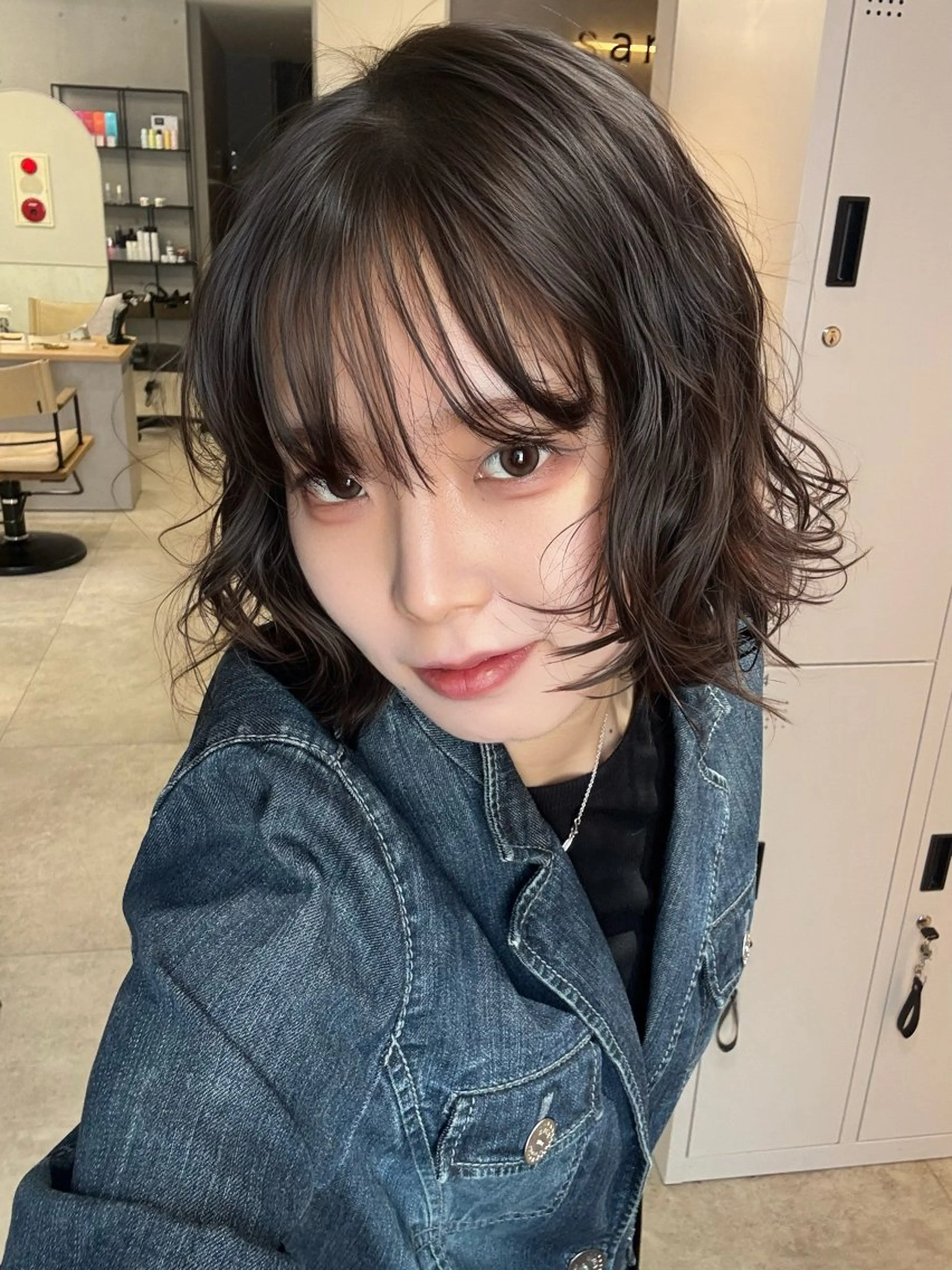 パーマ パーマ ボブ特化型美容師/赤 み消しカラー/ももかのヘアスタイル