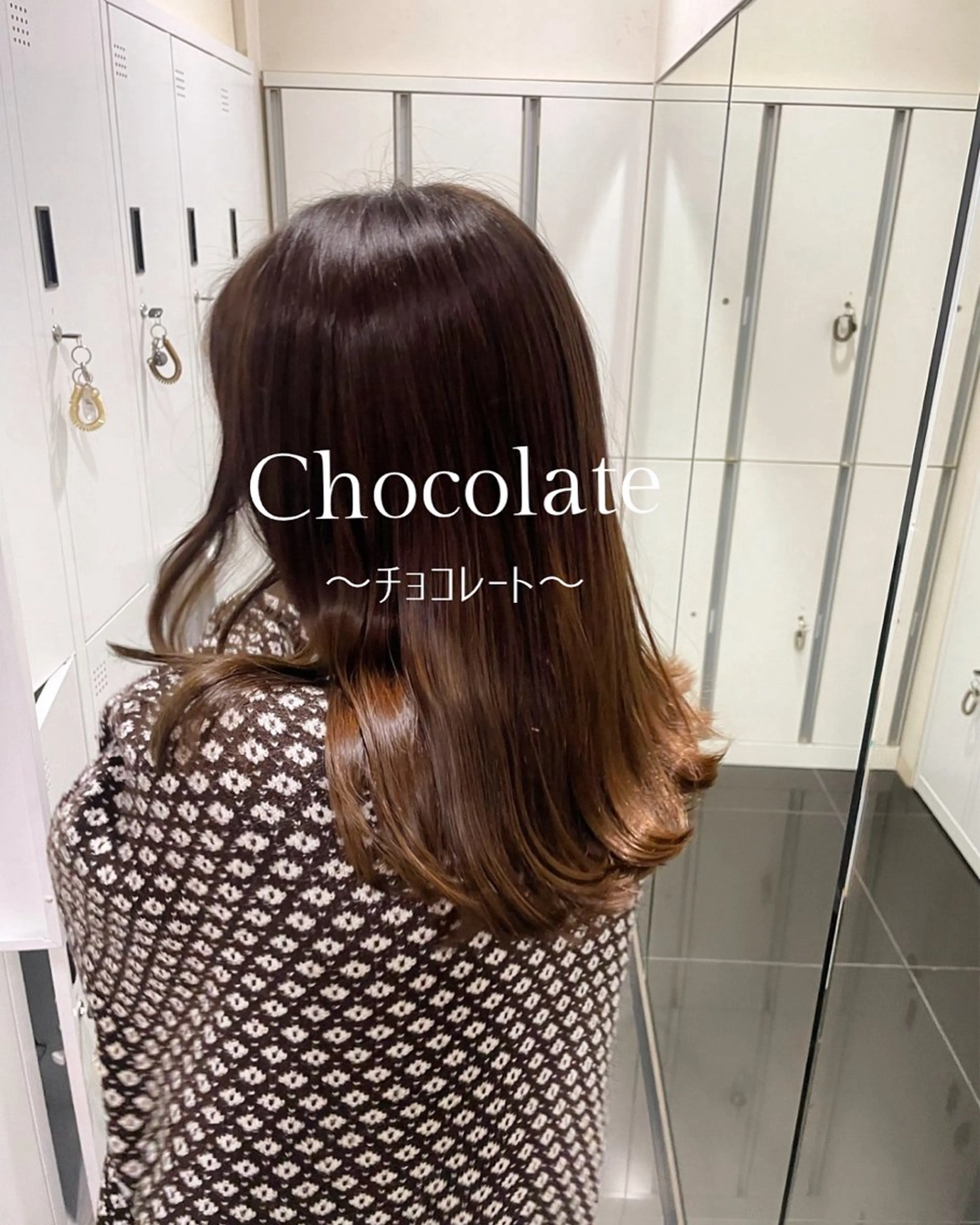 セミロング カラー 透明感カラー 似合わせカット ハイトーン/パーソナ ルカラー診断・ユキノのヘアスタイル