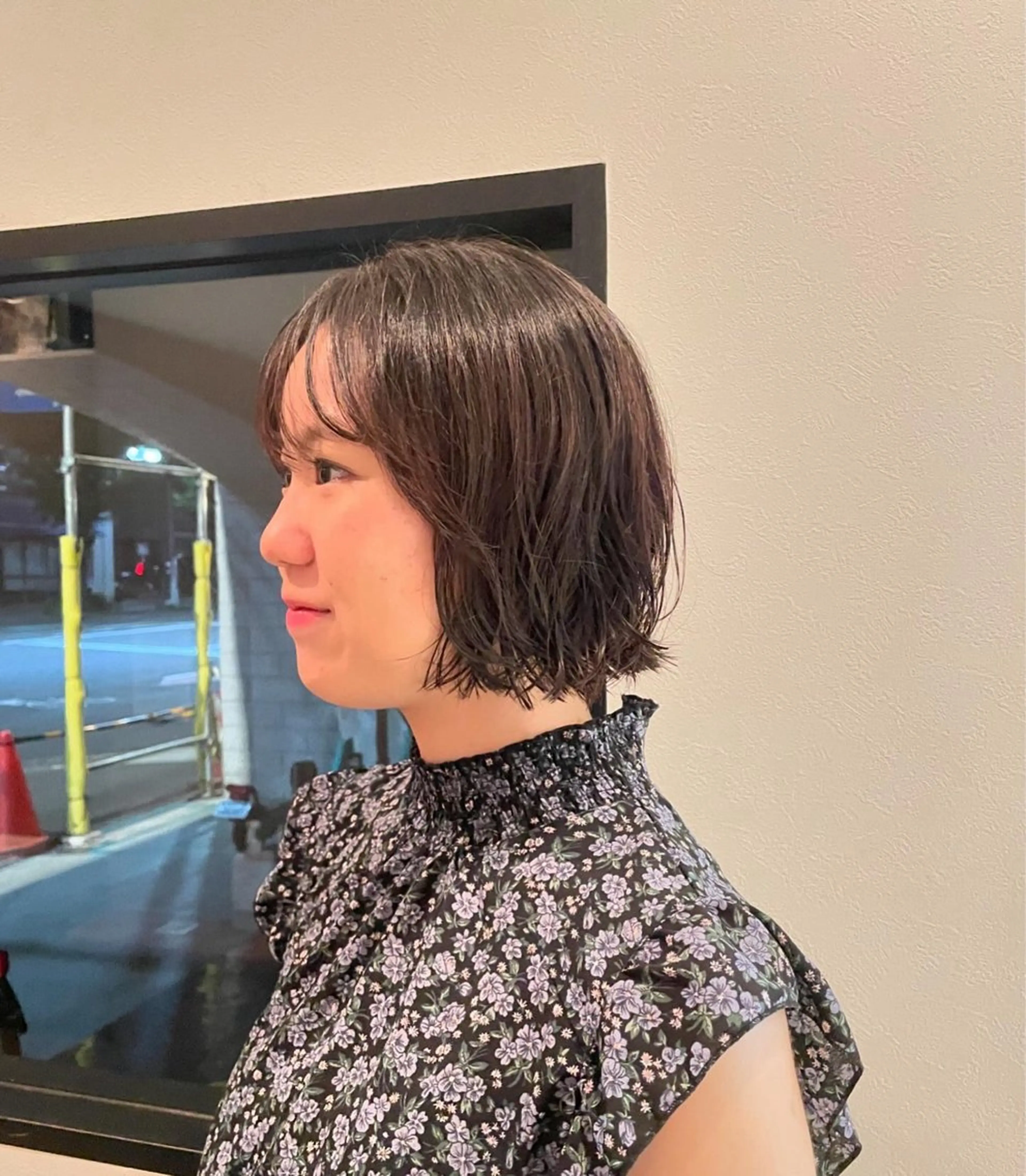 ミディアム パーマ ROCAReTA FOR HAIR 千本丸太町店所属・なかがきはな/ボブ/ レイヤー/パーマのヘアスタイル