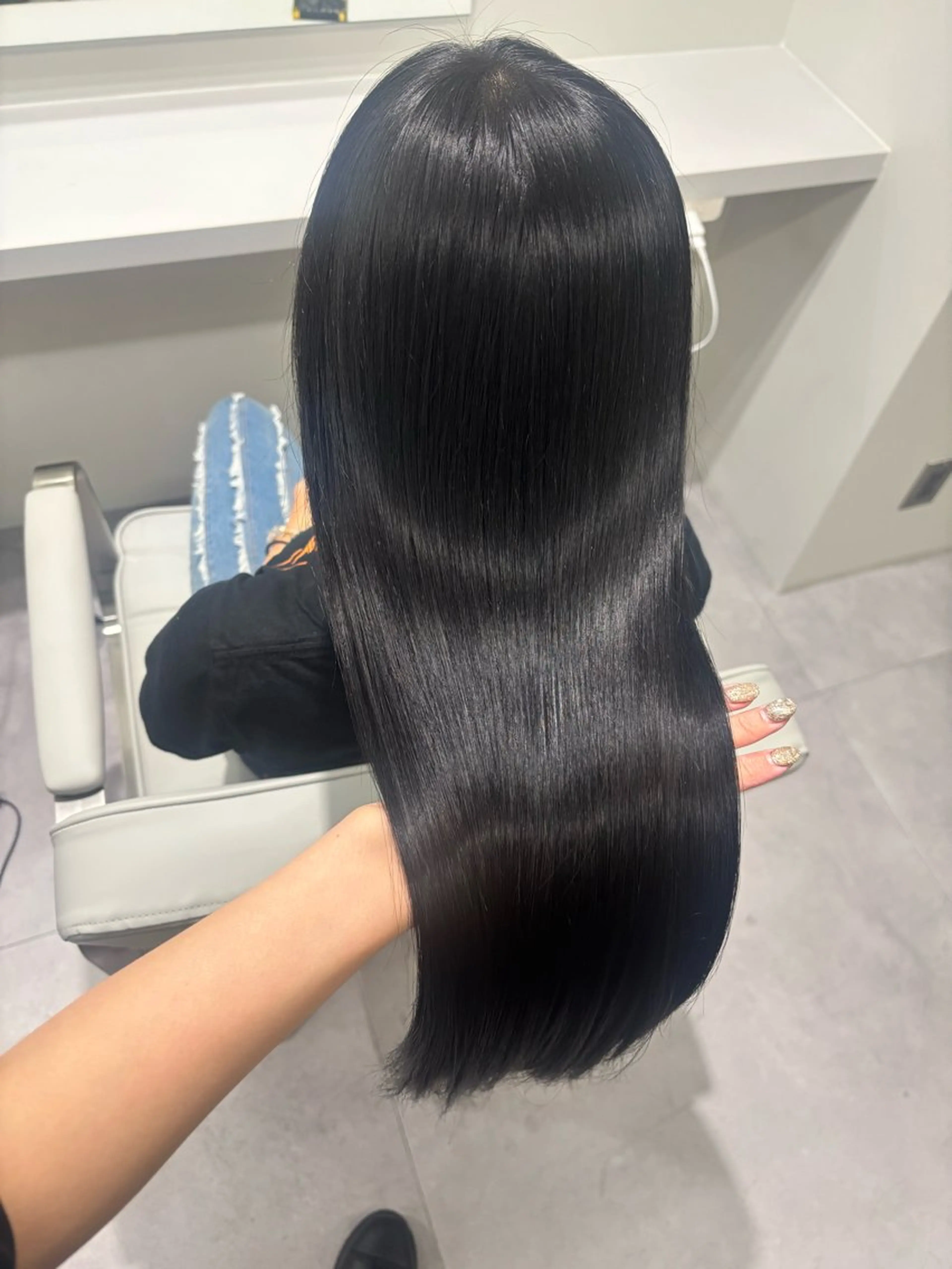 ロング カット 縮毛矯正 トリートメント hina /髪質改善/カラーのヘアスタイル