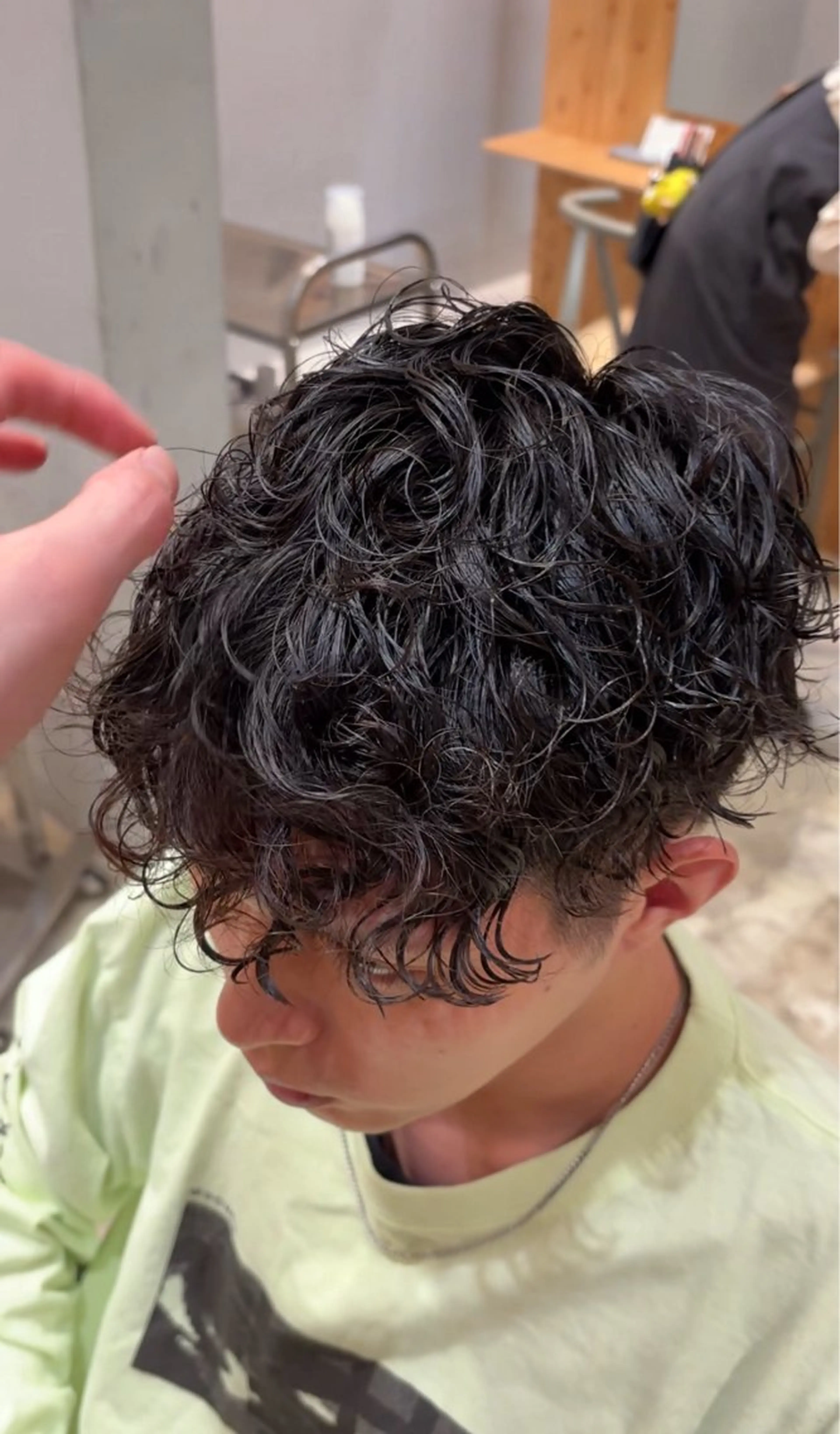 🌿‬1日2名様限定🌿‬メンズマッシュカット+波巻きパーマ+パーマケアトリートメントの写真