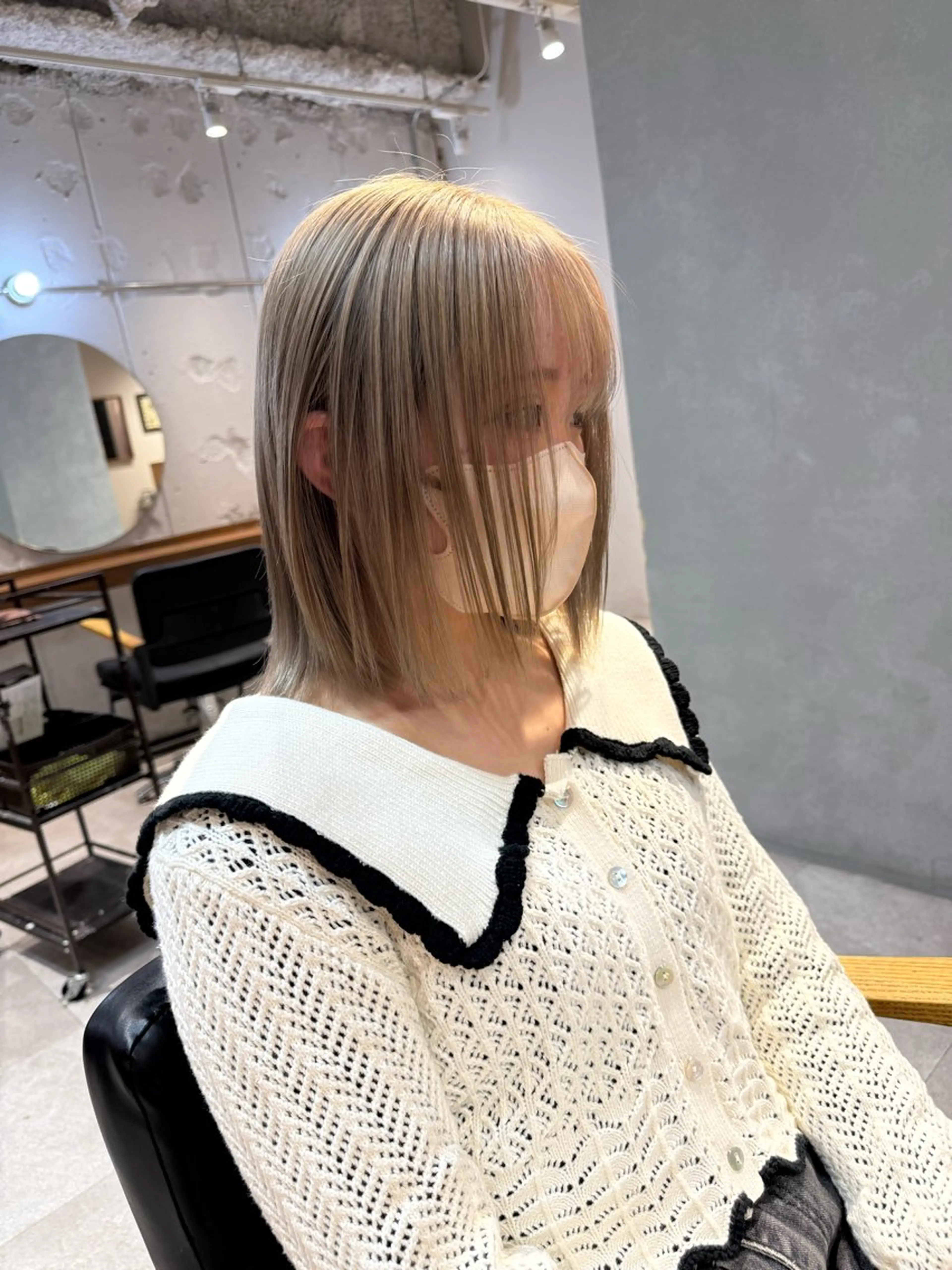 ミディアム カラー ヘアカラー 岡本 太陽☀️のヘアスタイル