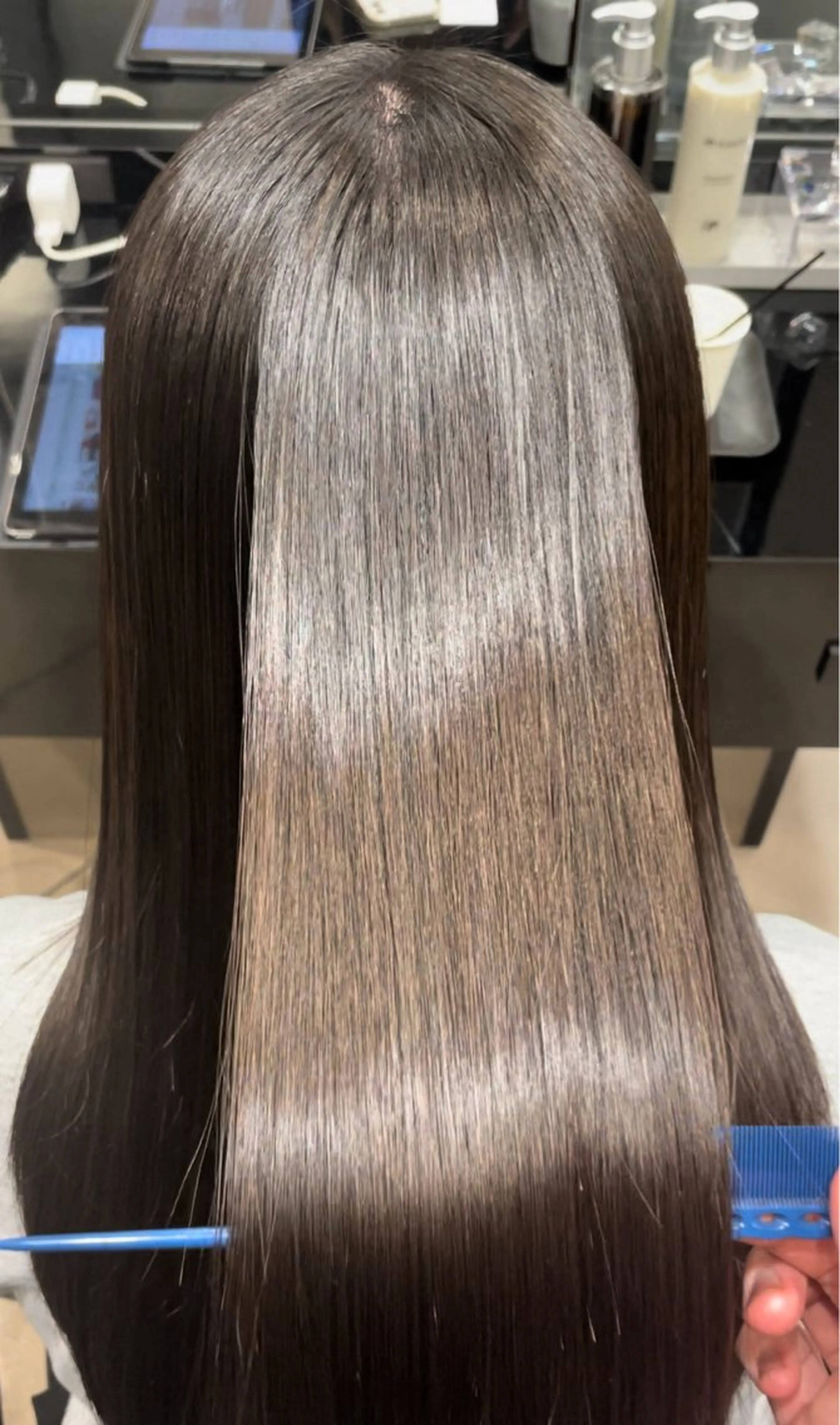 ロング 髪質改善 縮毛矯正 田端 奈緒のヘアスタイル