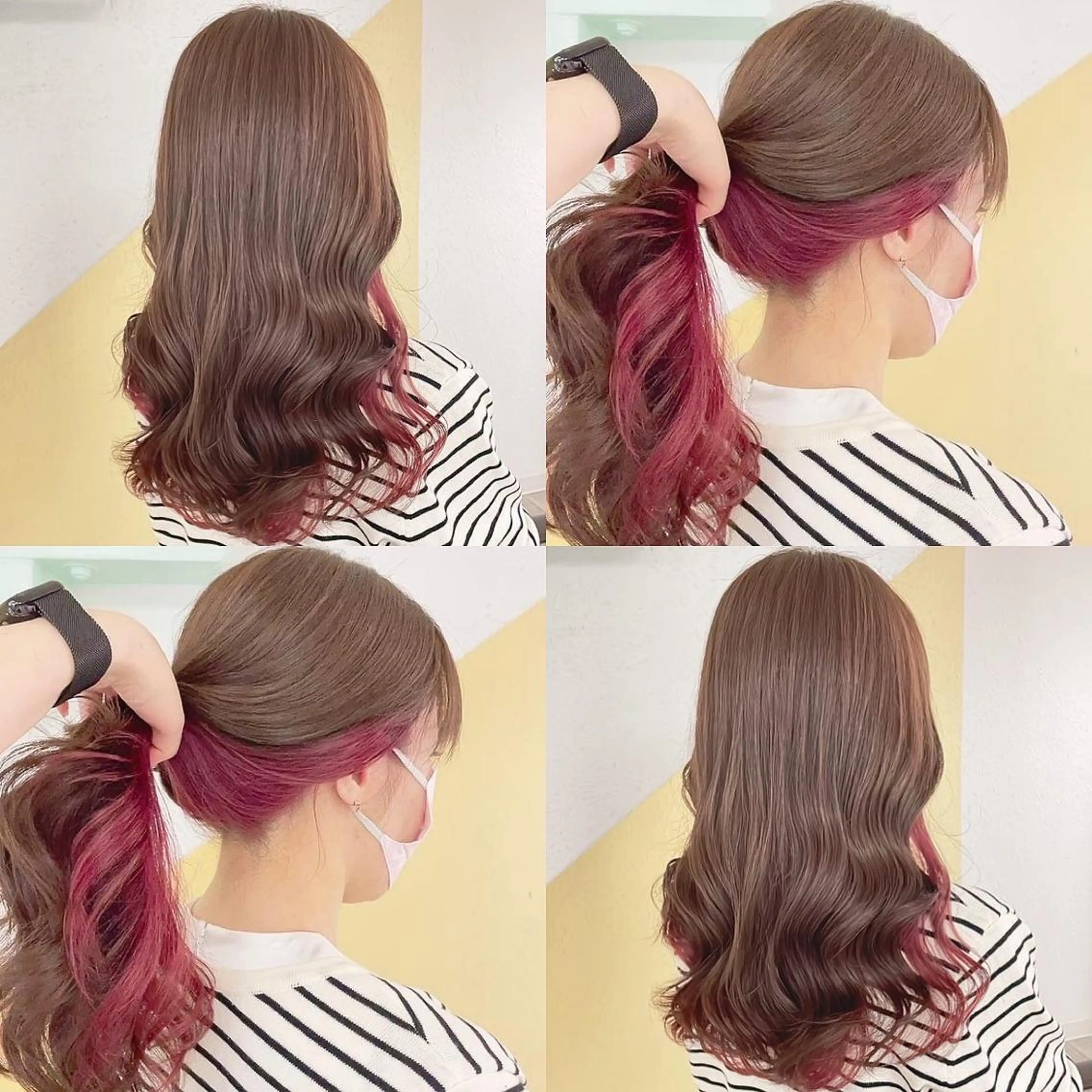 カラー ヘアカラー トリートメント 渋谷:インナーカラー ／🍒エリカ🍒のヘアスタイル